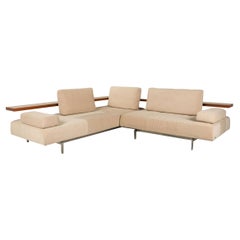 Rolf Benz Dono Fabric Sofa Beige Corner Sofa Couch