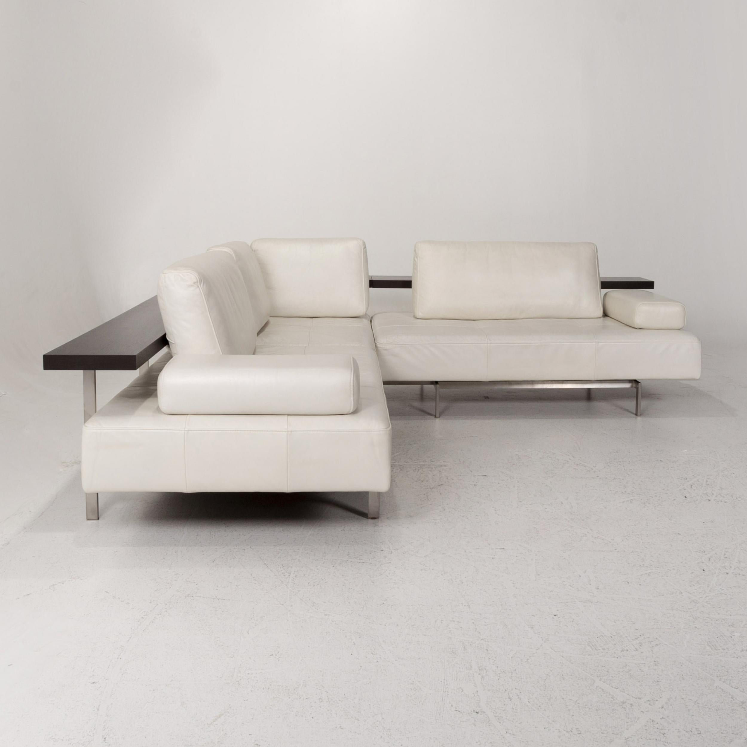 Rolf Benz Dono Leder-Ecksofa, Eck-Sofa, weiß, Sofa-Kommode 6
