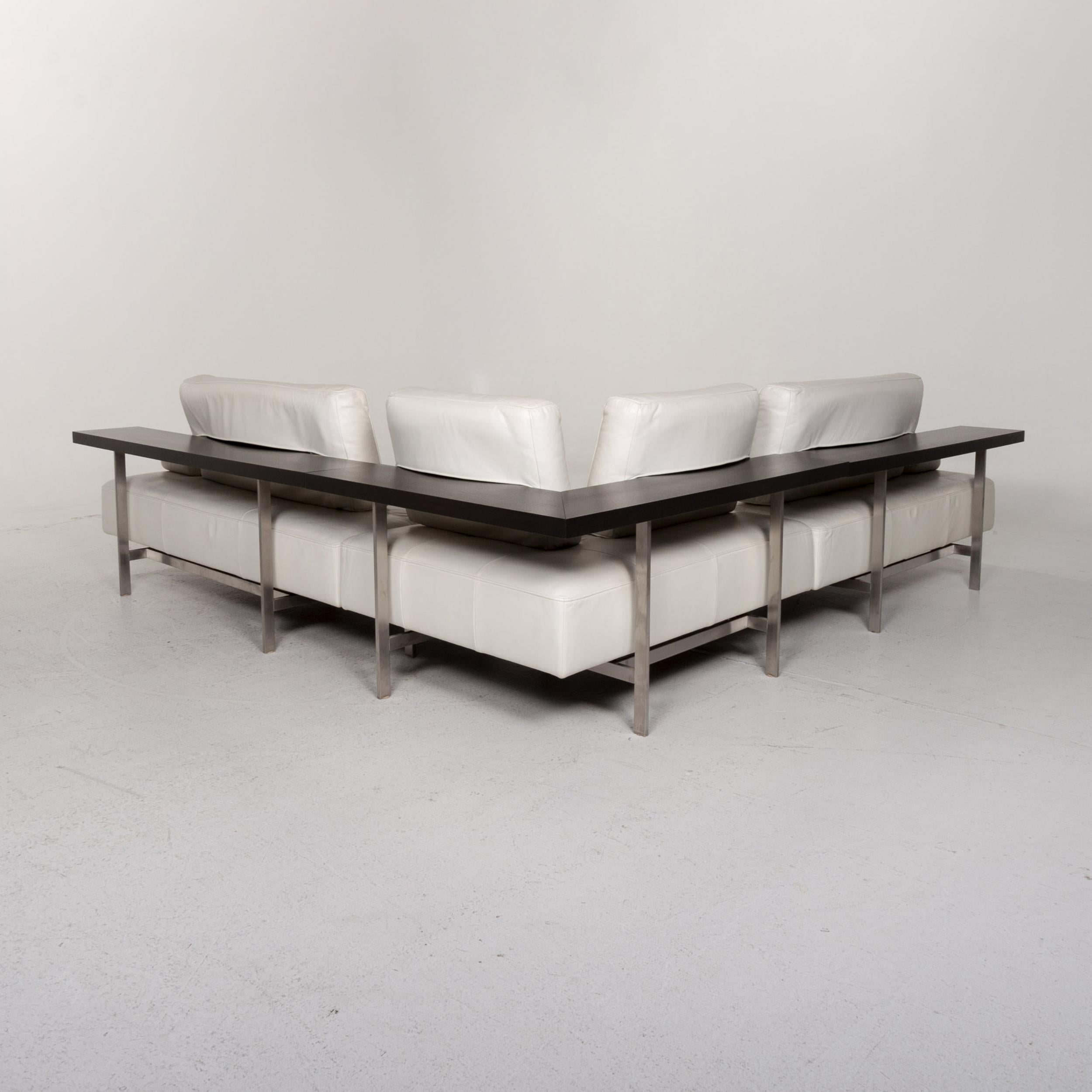 Rolf Benz Dono Leder-Ecksofa, Eck-Sofa, weiß, Sofa-Kommode 7
