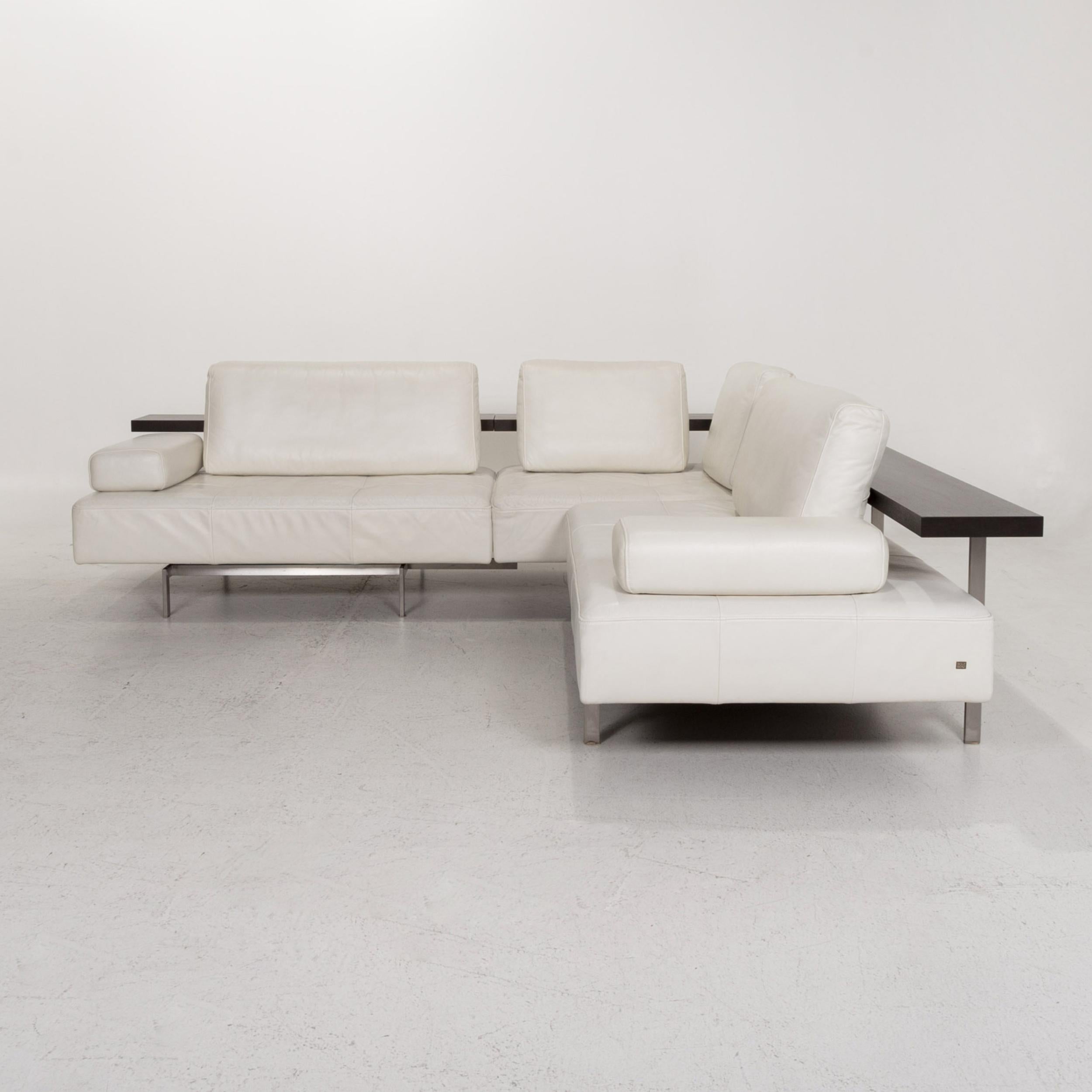 Rolf Benz Dono Leder-Ecksofa, Eck-Sofa, weiß, Sofa-Kommode 8