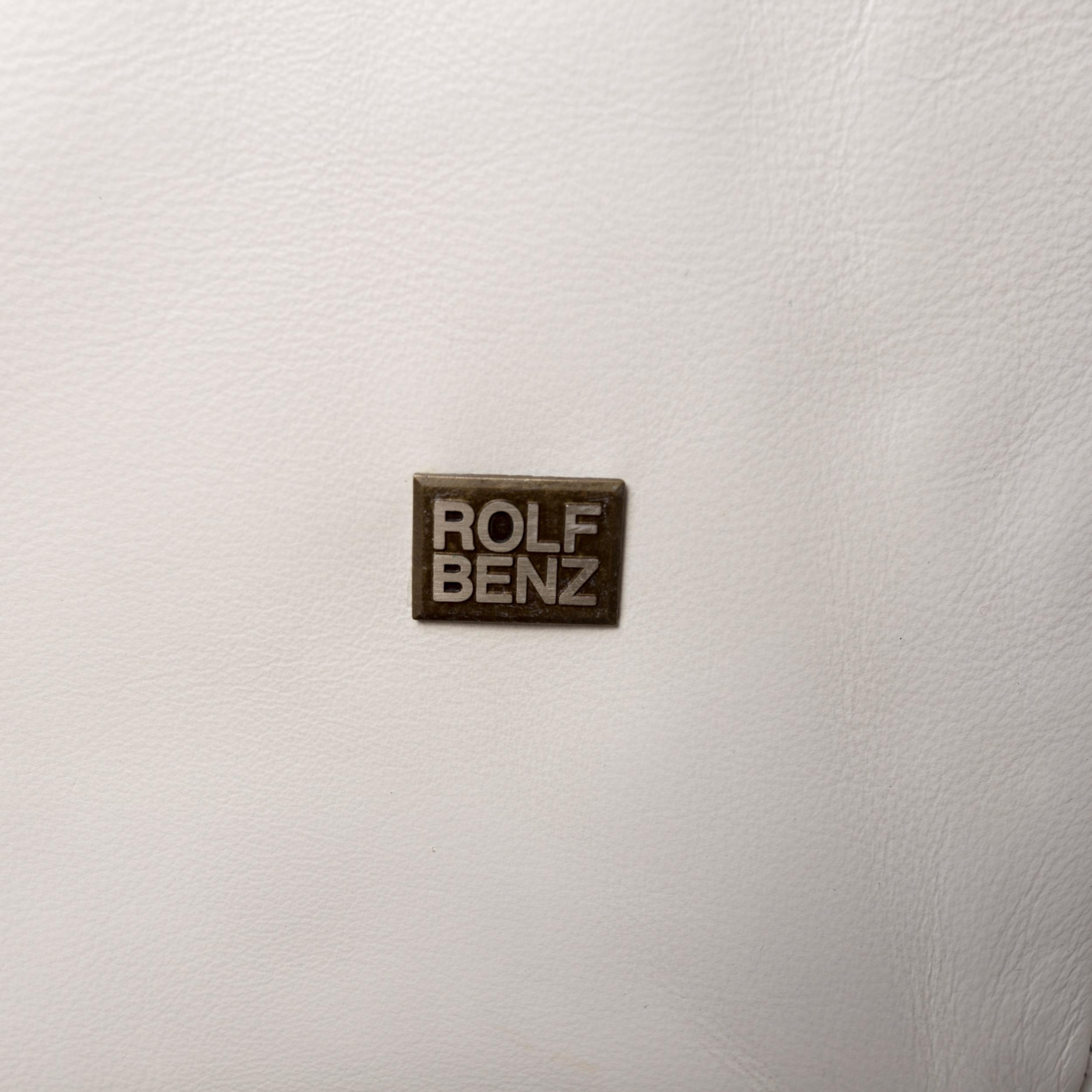 Rolf Benz Dono Leder-Ecksofa, Eck-Sofa, weiß, Sofa-Kommode 2