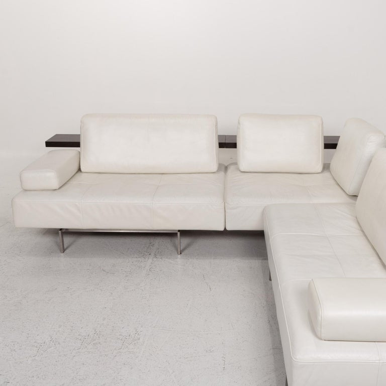 Rolf Benz Dono Leather Corner Sofa White Sofa Couch At 1stdibs