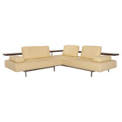 Rolf Benz Dono Leather Sofa, Beige Corner Sofa