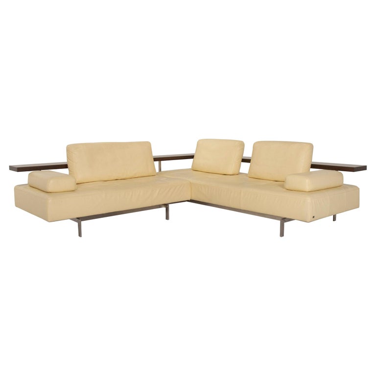 Rolf Benz Dono Leather Sofa, Beige Corner Sofa For Sale at 1stDibs rolf benz dono sofa