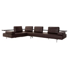 Rolf Benz Dono Leather Sofa Brown Corner Sofa Couch