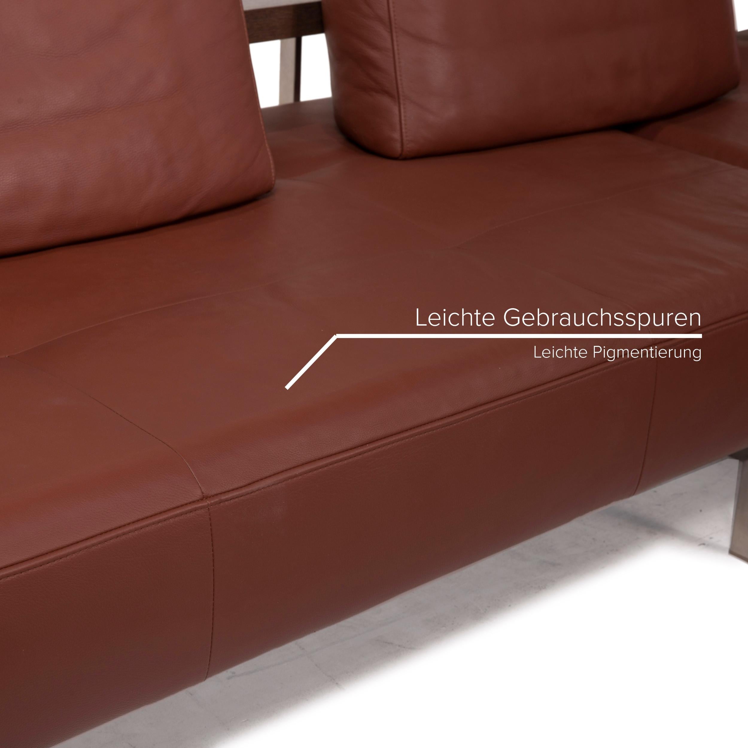 German Rolf Benz Dono Leather Sofa Brown Corner Sofa