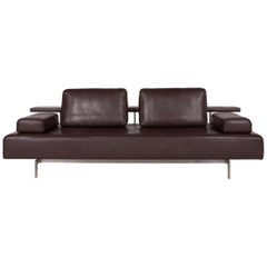 Rolf Benz Dono Leather Sofa Brown Three-Seat