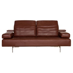 Rolf Benz Dono Leather Sofa Brown Three-Seater Couch Function