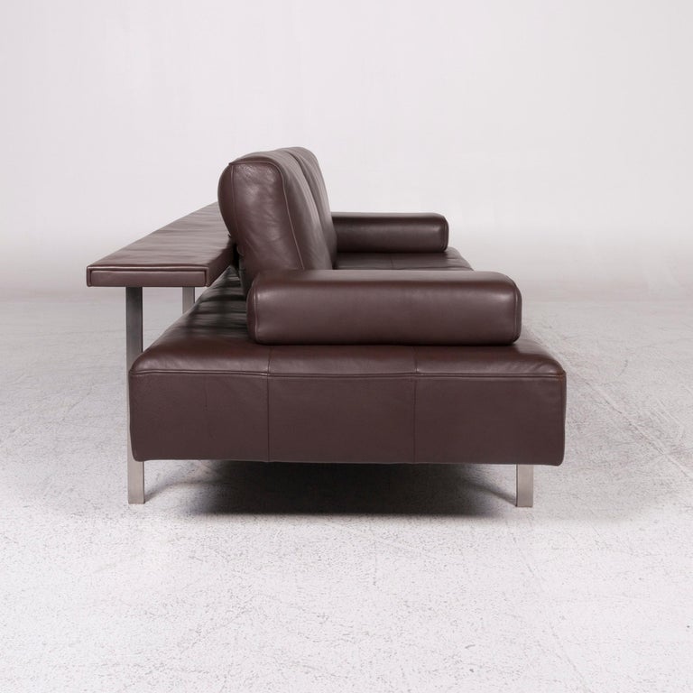Rolf Benz Dono Leather Sofa Brown Three-Seat at 1stDibs