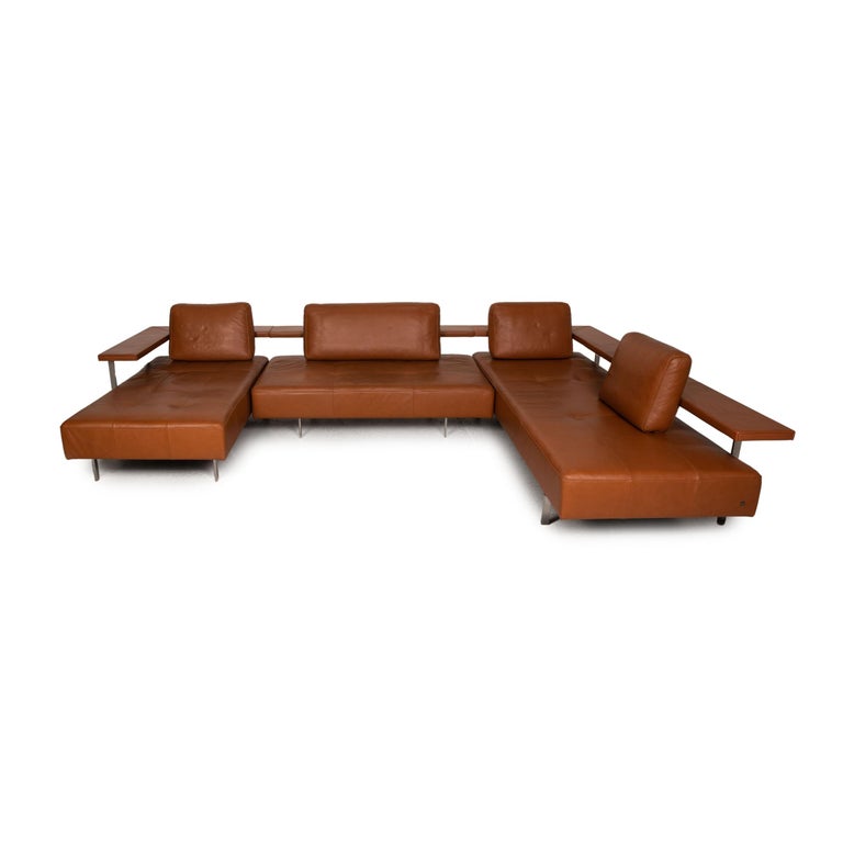 Rolf Benz Dono Leather Sofa Brown U-Shaped Corner Sofa For Sale at 1stDibs  | u shaped leather sofa, u-shaped corner