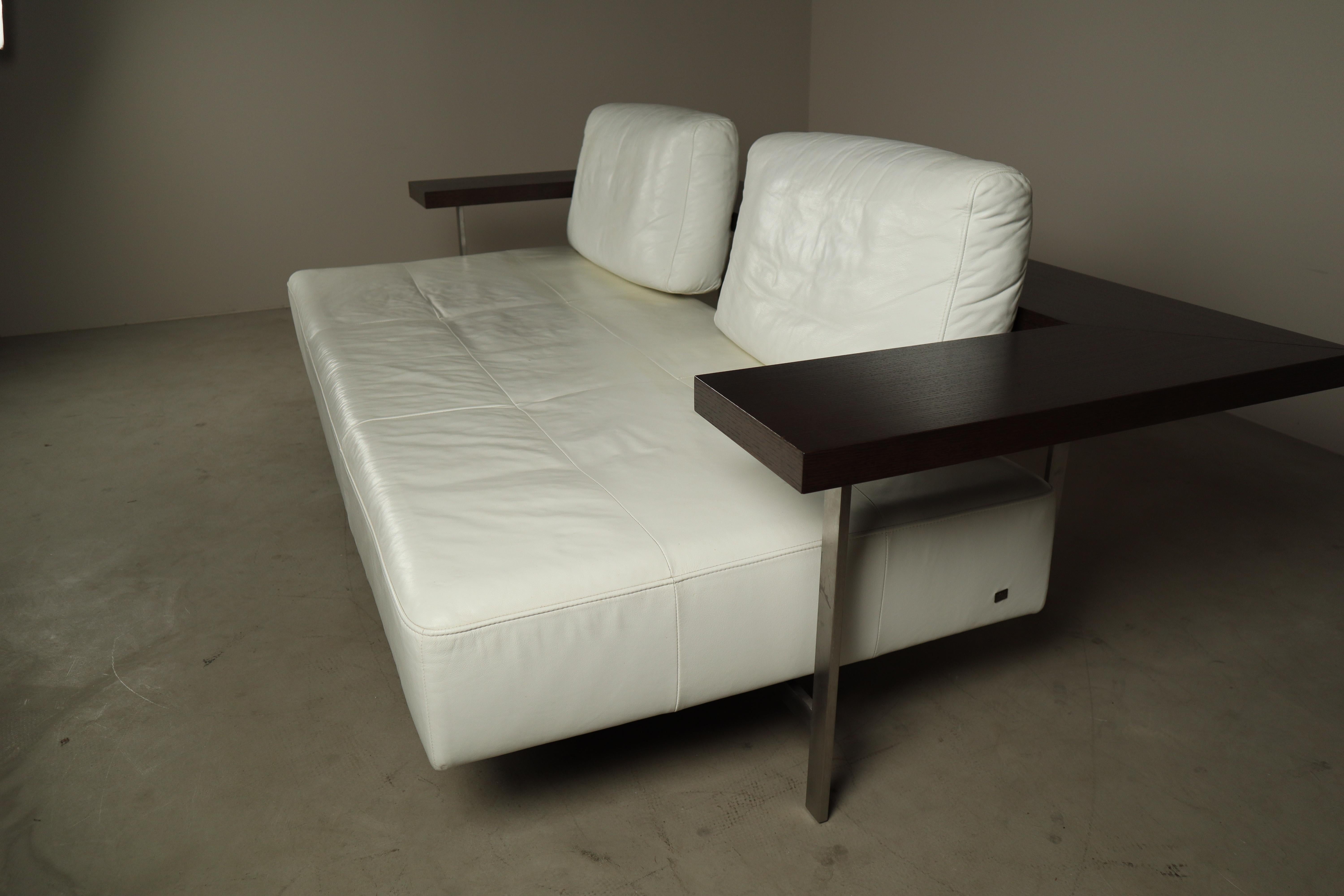 Sofá Rolf Benz Dono de Christian Werner en piel blanca, años 90 en venta 5