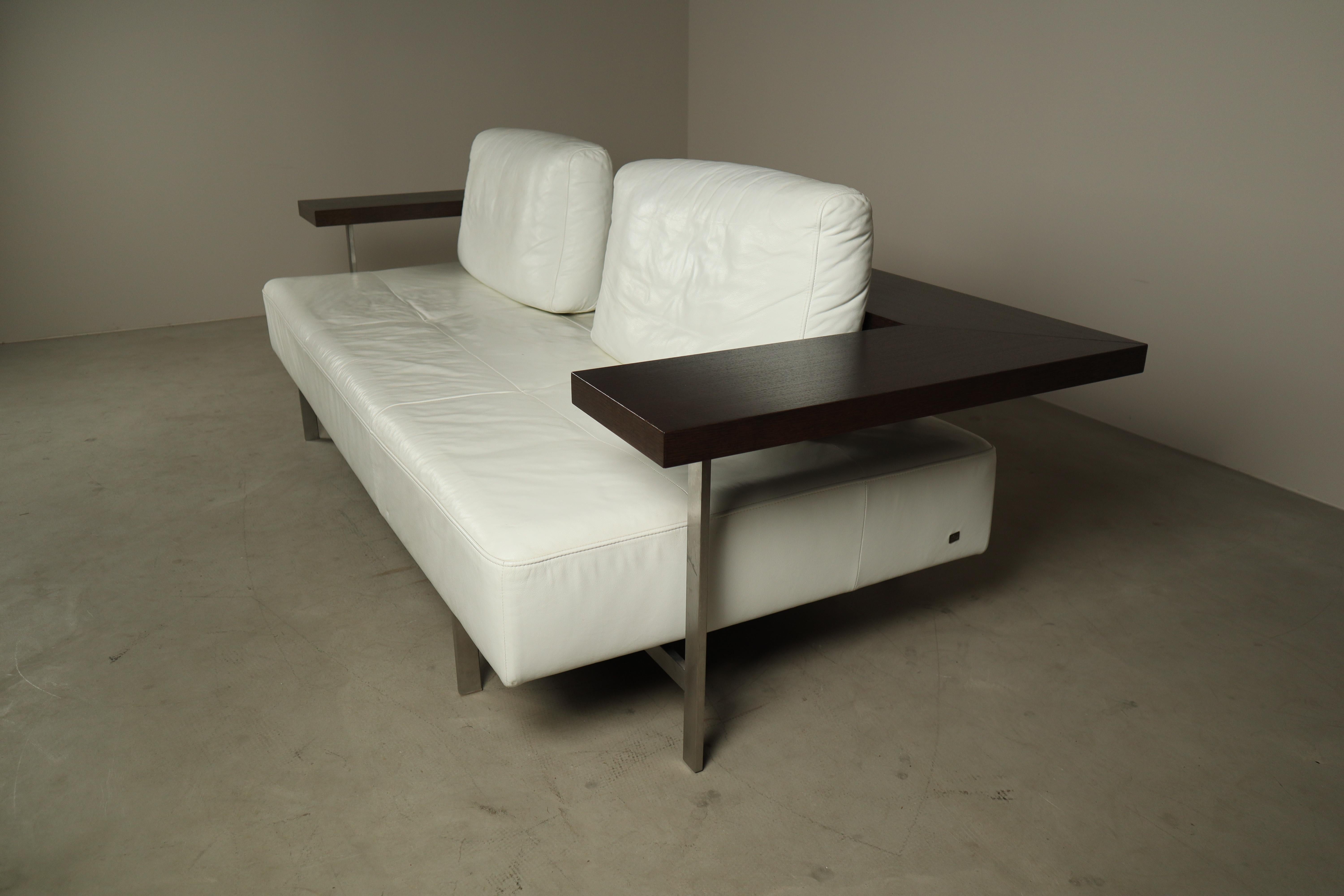 Sofá Rolf Benz Dono de Christian Werner en piel blanca, años 90 en venta 6