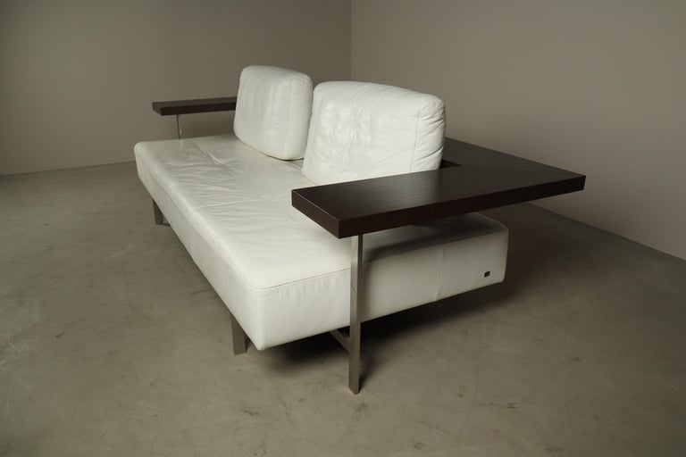 Rolf Benz Dono sofa by Christian Werner in white leather, 1990s