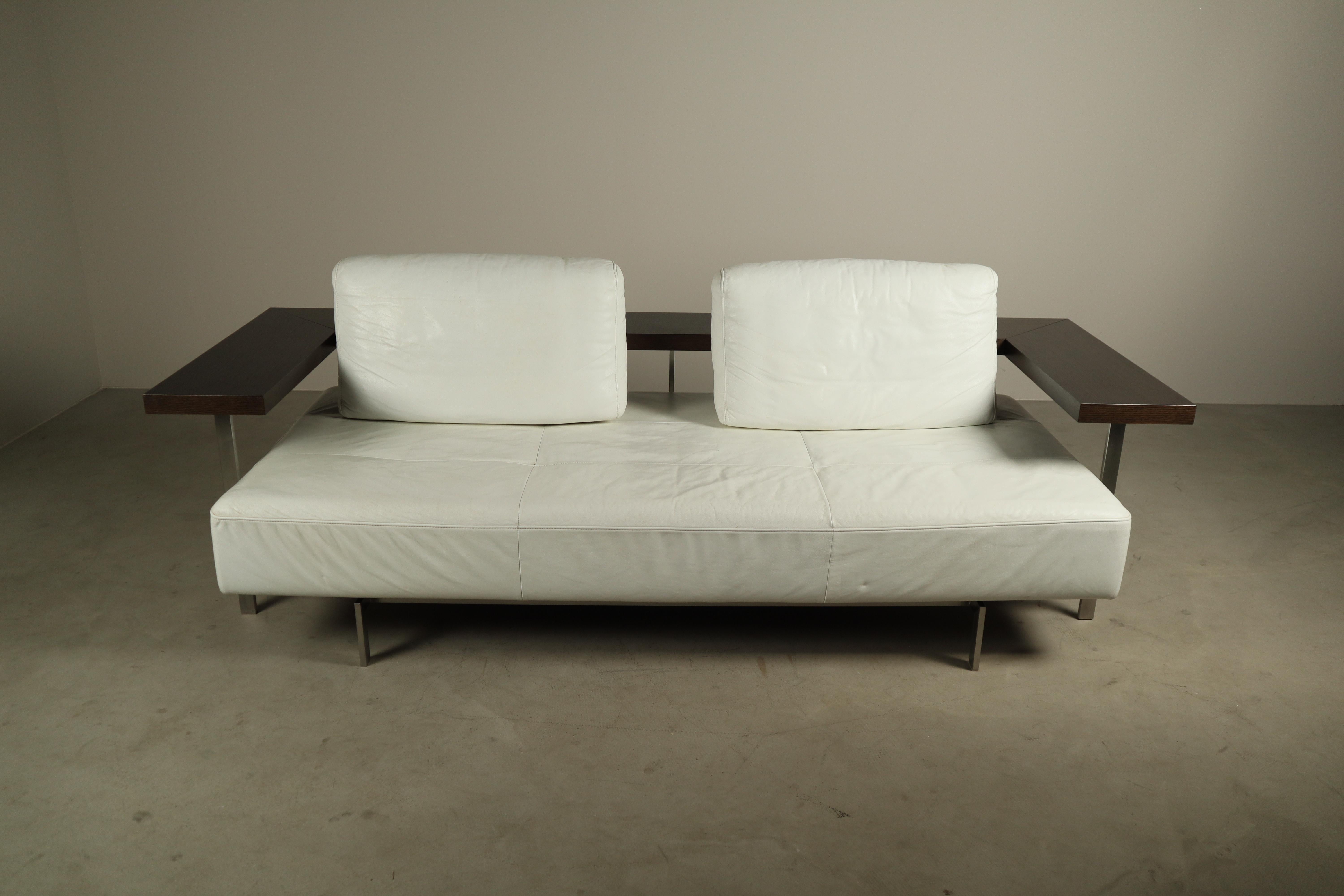 Sofá Rolf Benz Dono de Christian Werner en piel blanca, años 90 en venta 7