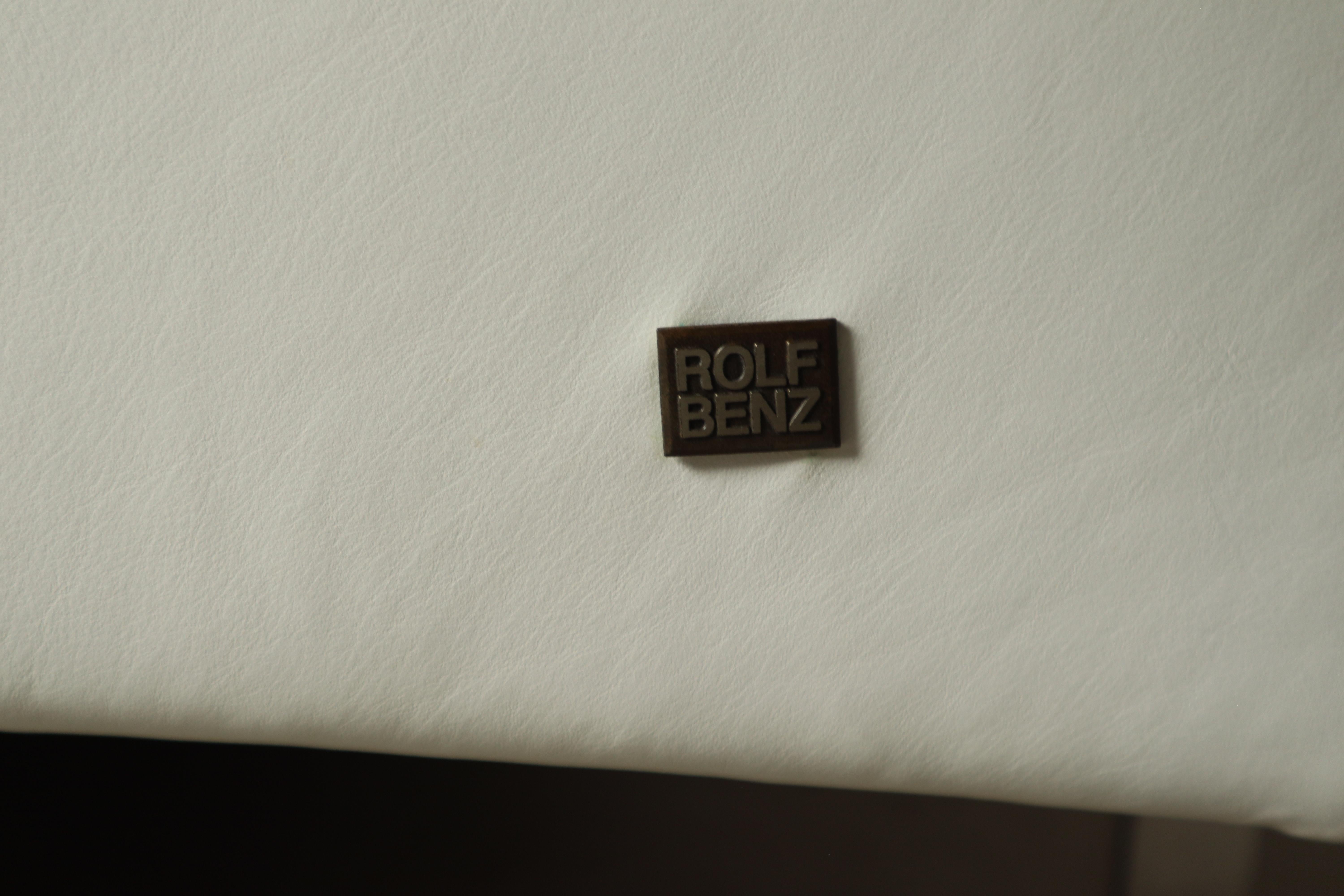 Sofá Rolf Benz Dono de Christian Werner en piel blanca, años 90 en venta 10