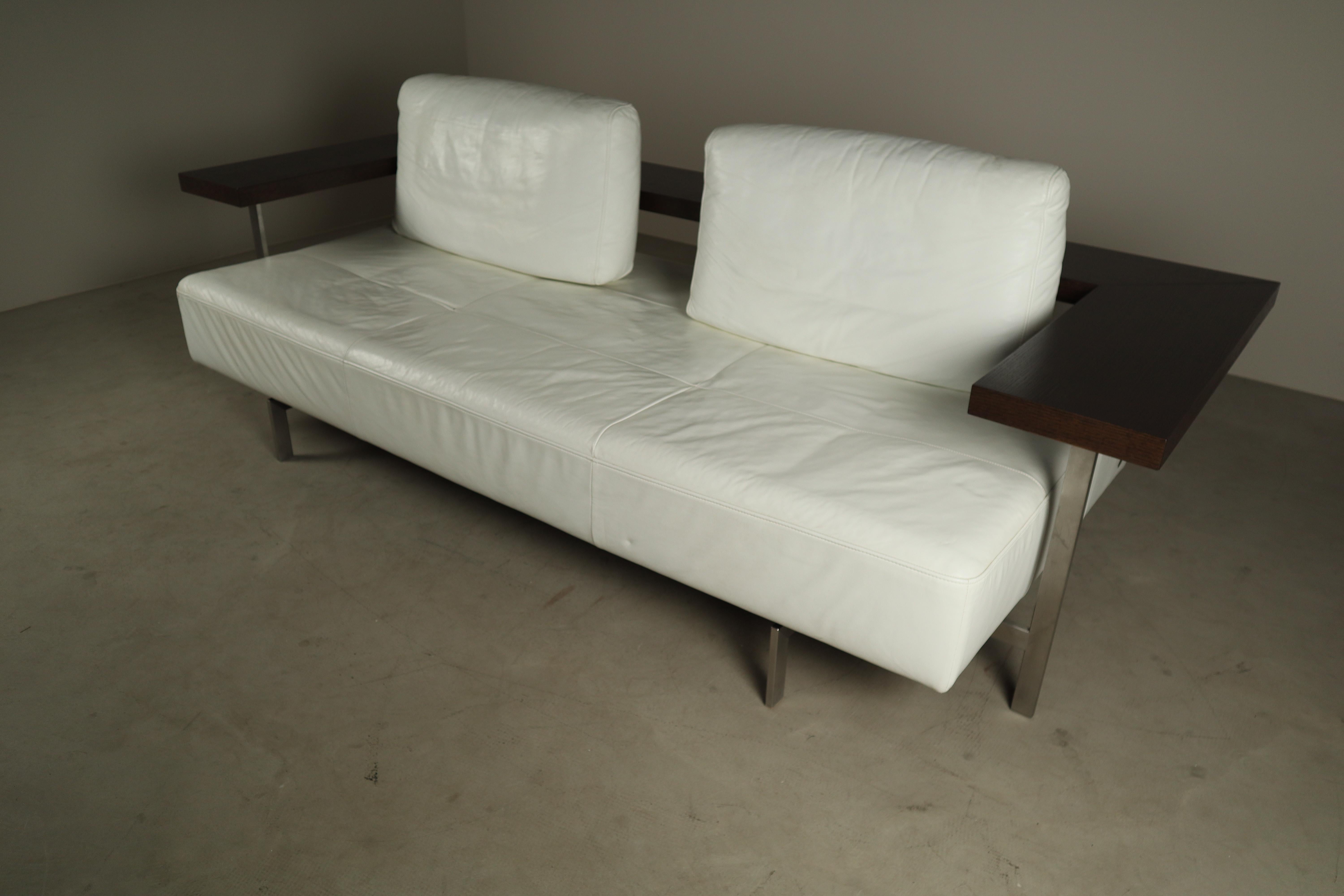 Sofá Rolf Benz Dono de Christian Werner en piel blanca, años 90 en venta 12