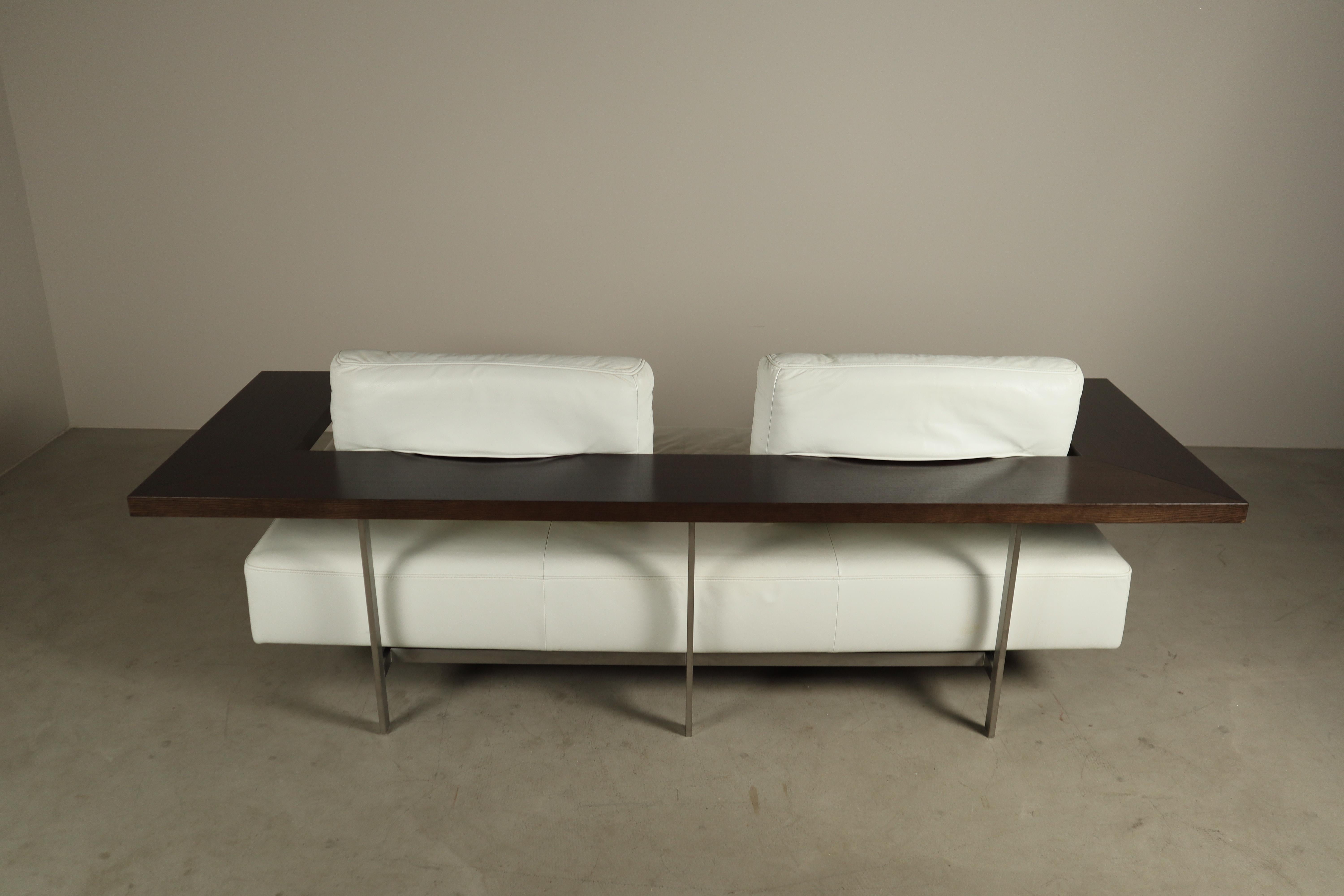Sofá Rolf Benz Dono de Christian Werner en piel blanca, años 90 siglo XX en venta