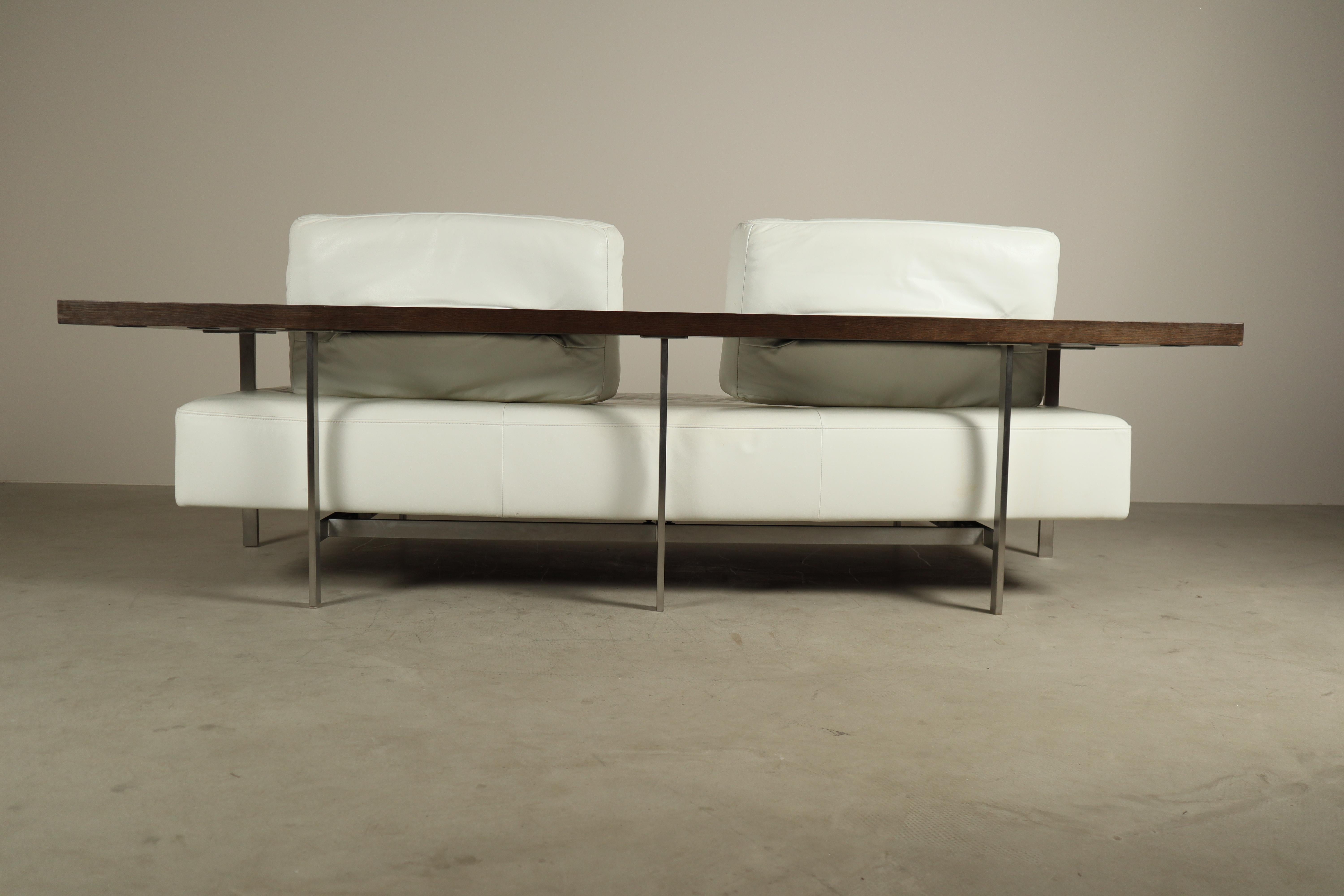 Sofá Rolf Benz Dono de Christian Werner en piel blanca, años 90 Cuero en venta