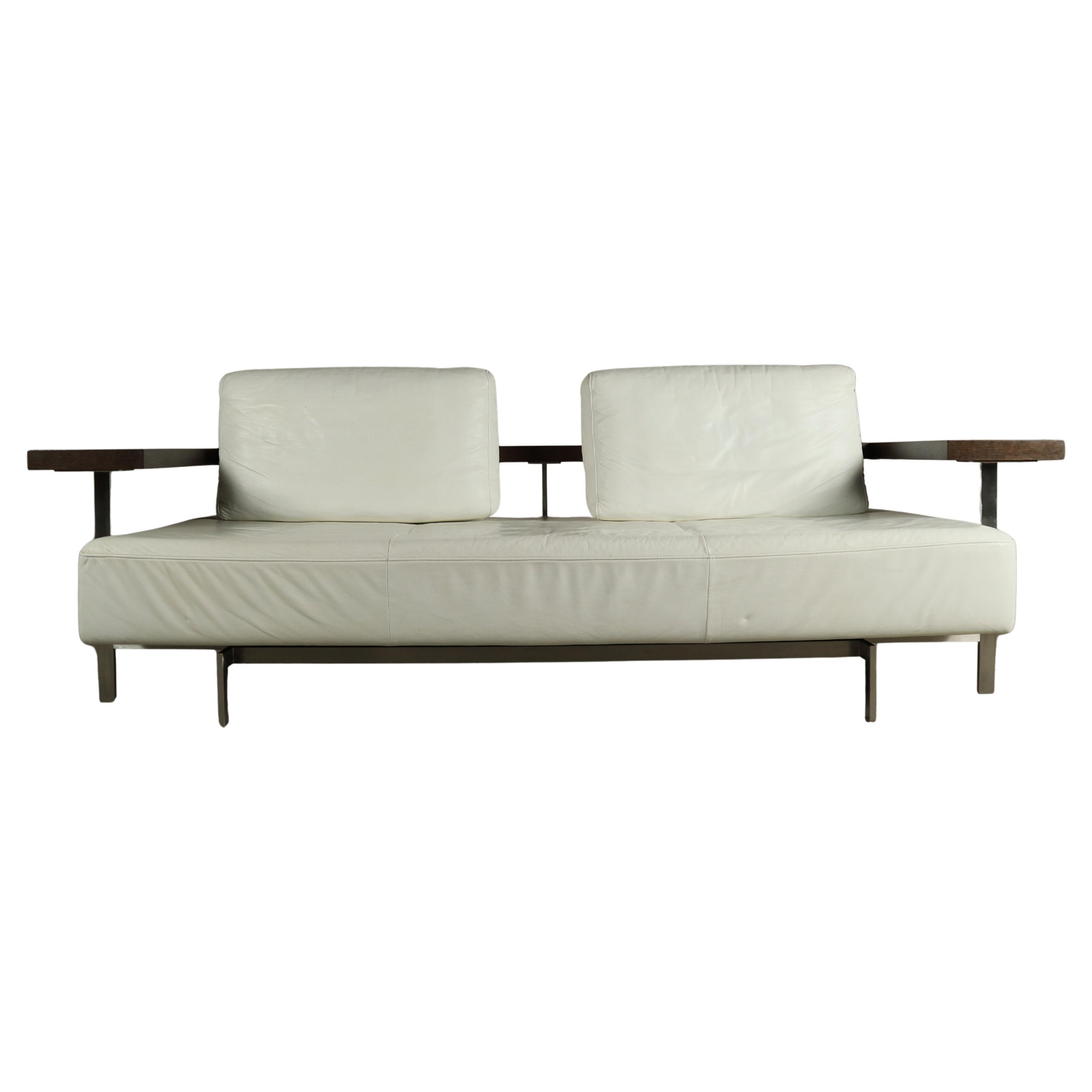 Sofá Rolf Benz Dono de Christian Werner en piel blanca, años 90 en venta