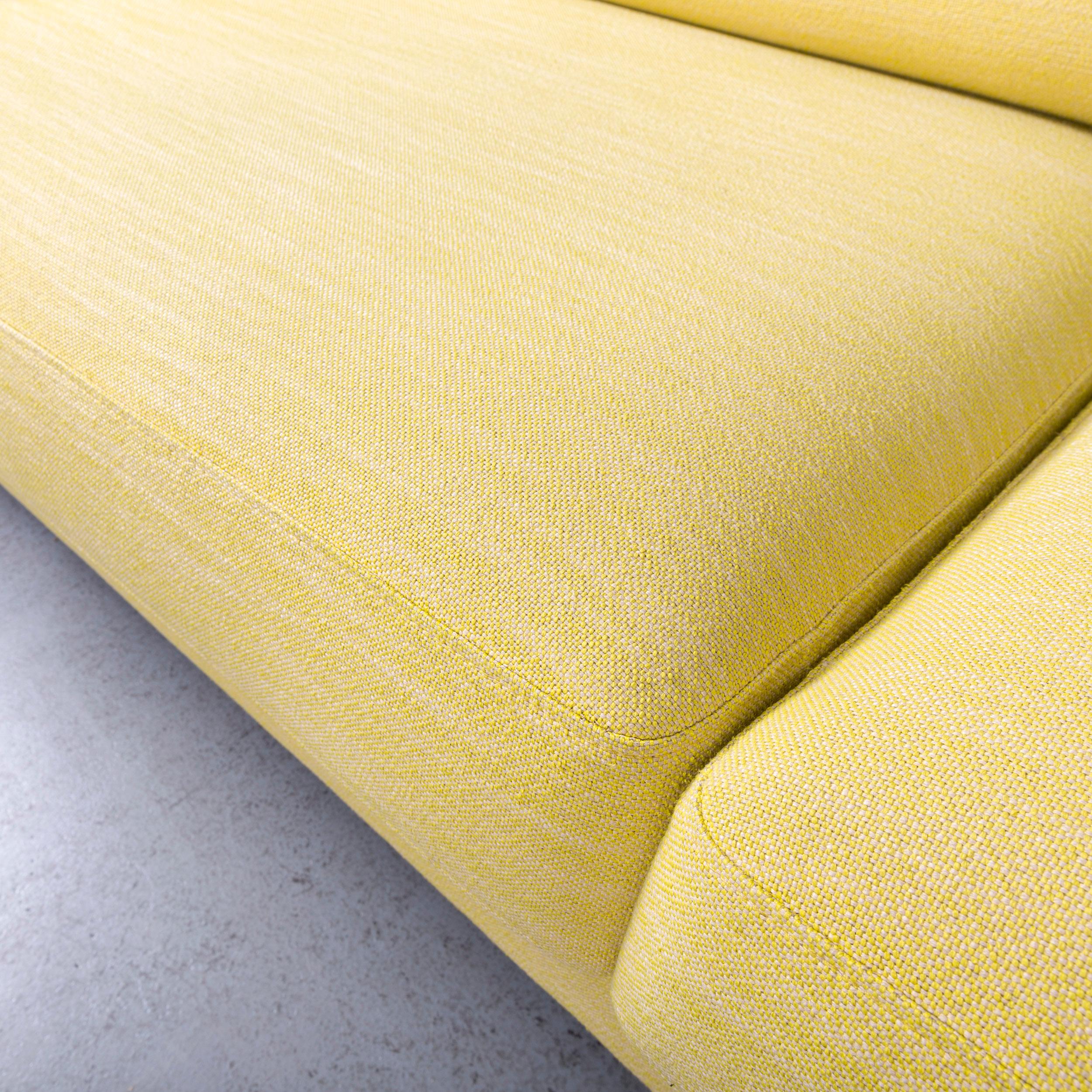 Rolf Benz Ego Designer Fabric Corner Sofa Yellow For Sale 1