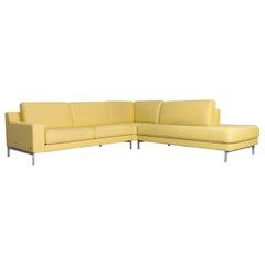 Rolf Benz Ego Designer Fabric Corner Sofa Yellow