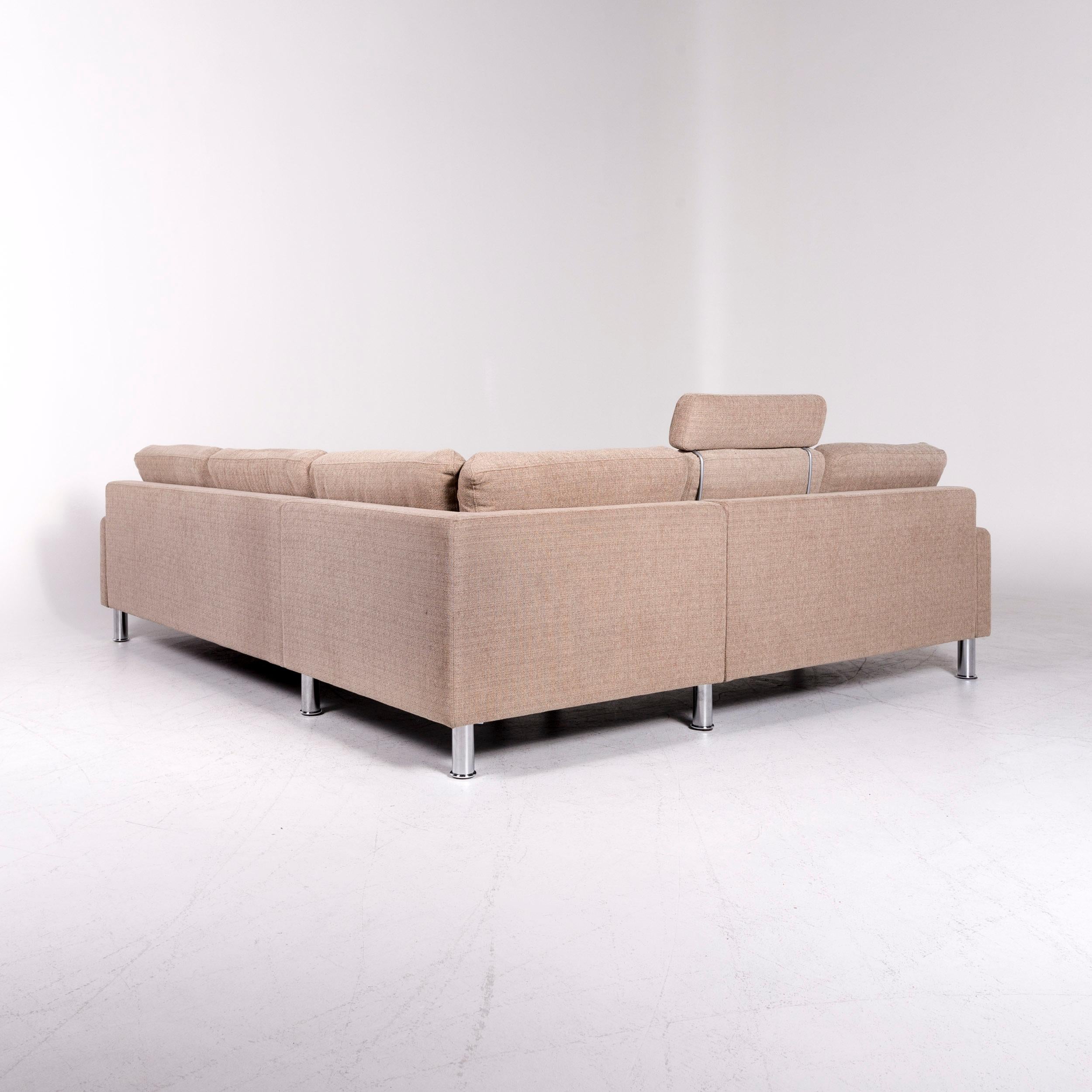 Rolf Benz Ego Designer Fabric Sofa Beige Corner Sofa Couch 6