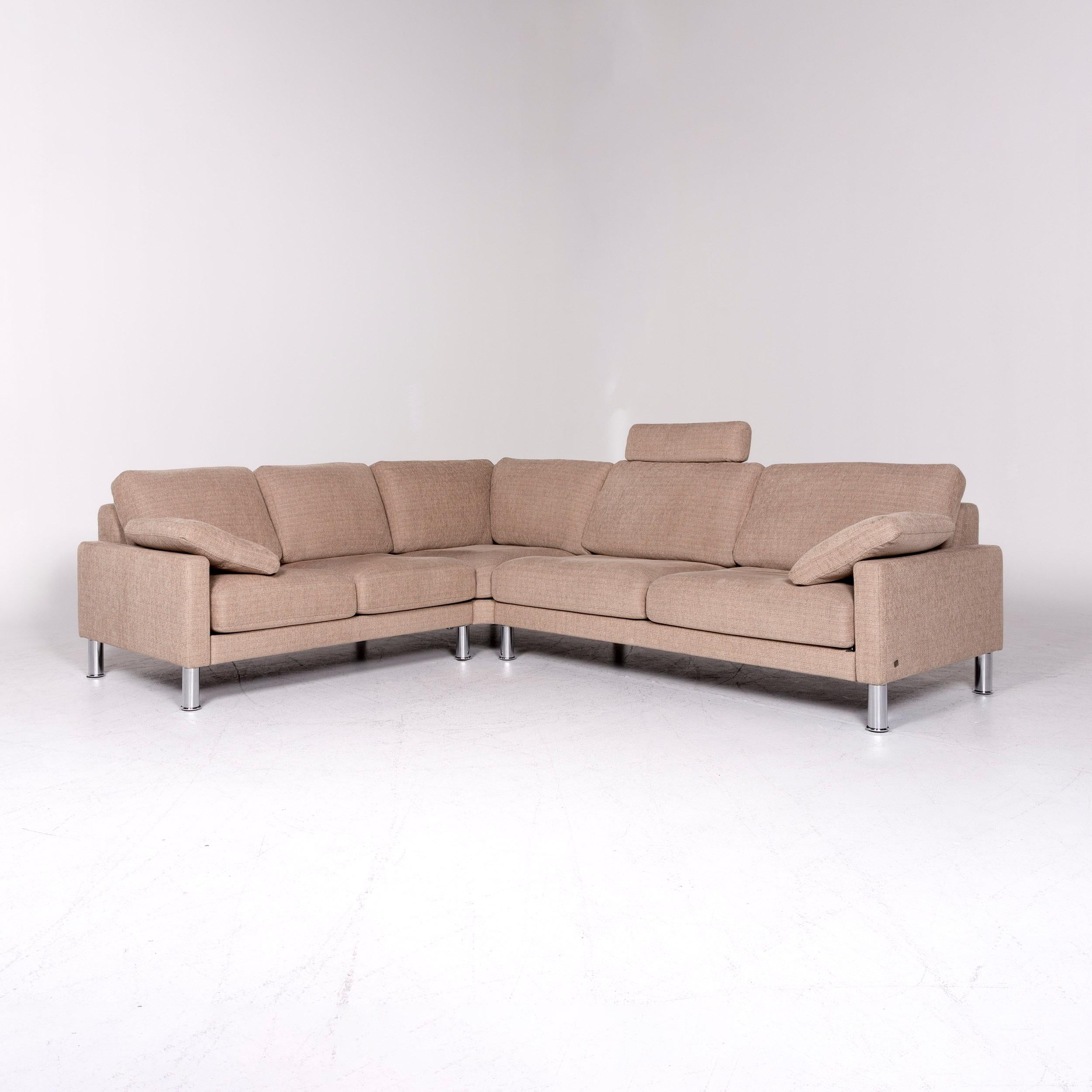 Modern Rolf Benz Ego Designer Fabric Sofa Beige Corner Sofa Couch