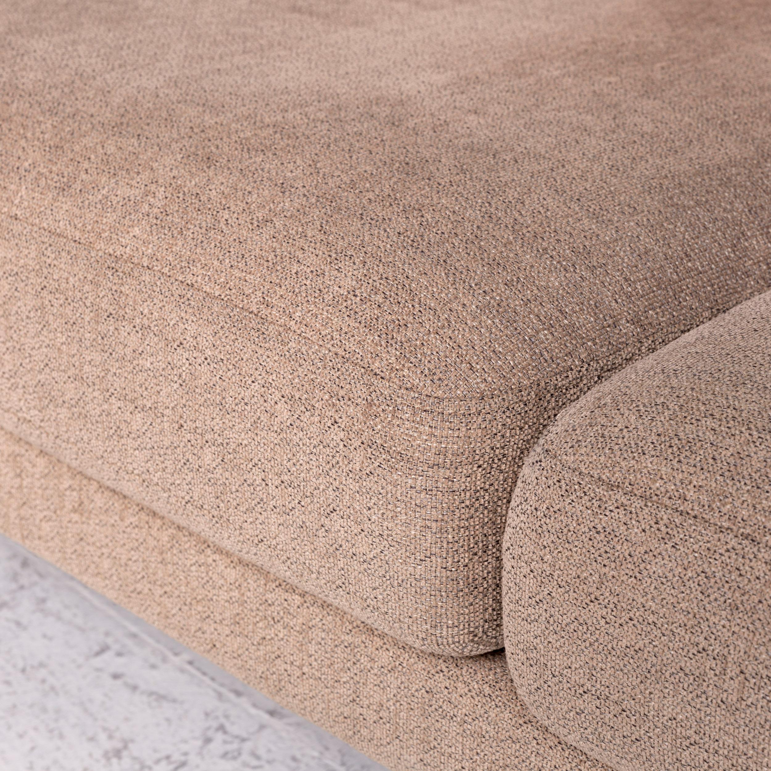 German Rolf Benz Ego Designer Fabric Sofa Beige Corner Sofa Couch
