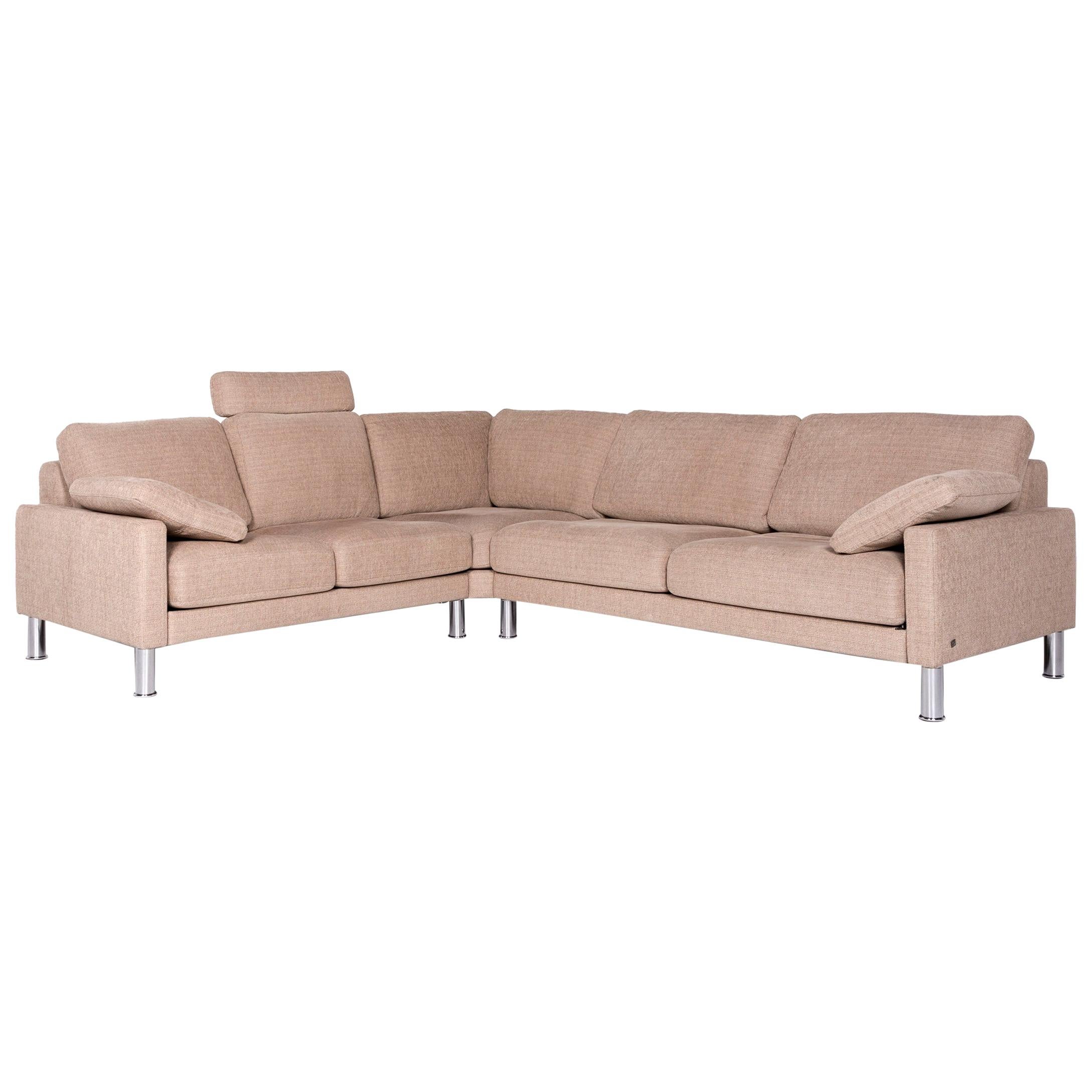 Rolf Benz Ego Designer Fabric Sofa Beige Corner Sofa Couch