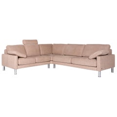 Rolf Benz Ego Designer Fabric Sofa Beige Corner Sofa Couch