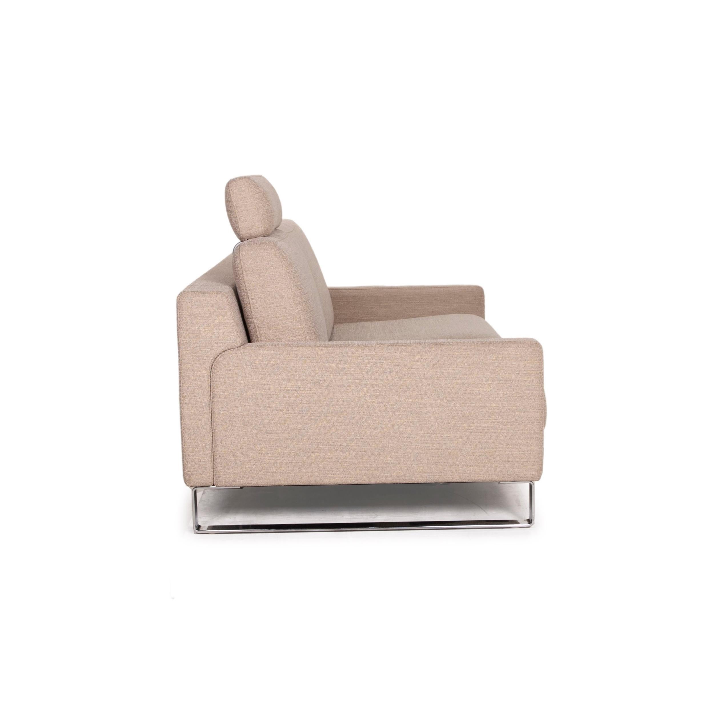 Rolf Benz Ego Fabric Sofa Beige Two-Seater For Sale 3