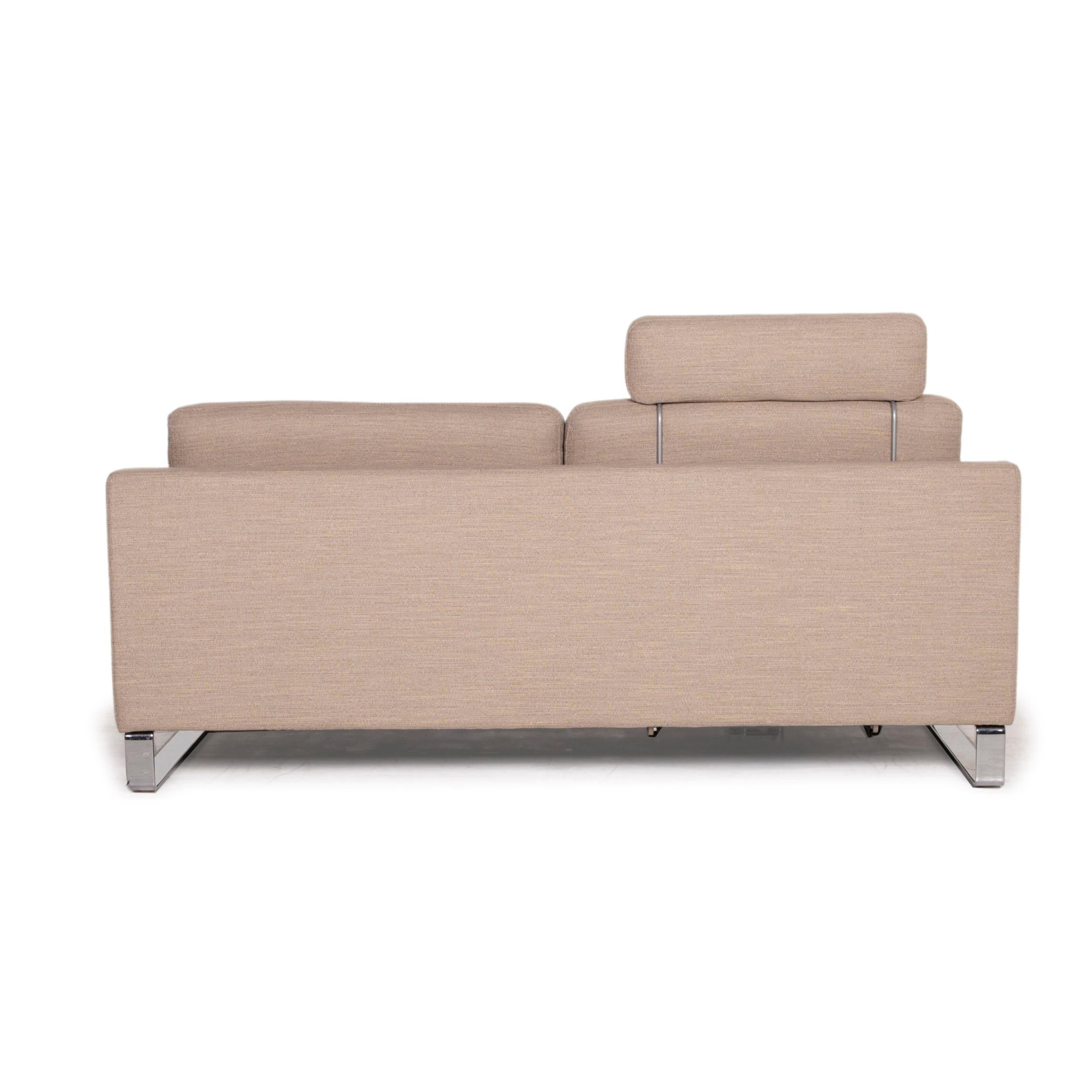 Rolf Benz Ego Fabric Sofa Beige Two-Seater For Sale 4