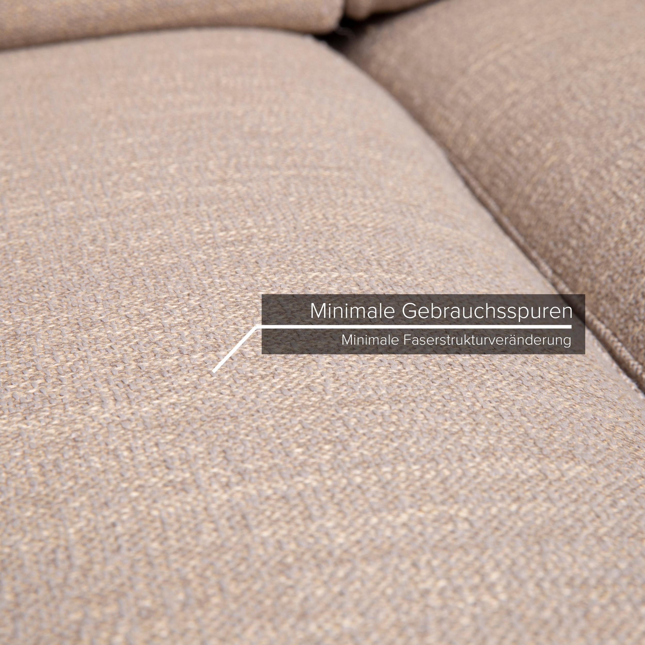 Modern Rolf Benz Ego Fabric Sofa Beige Two-Seater For Sale