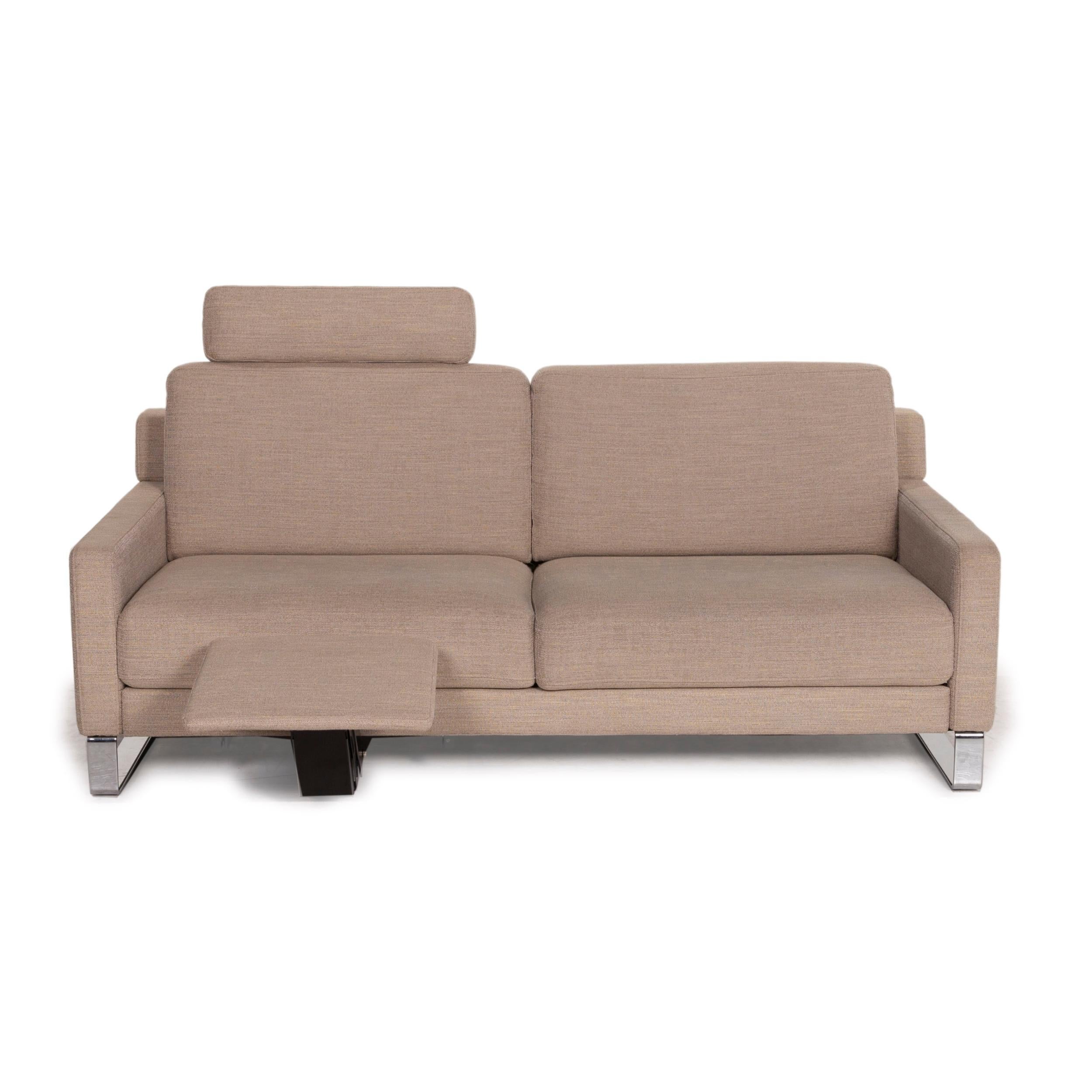 Rolf Benz Ego Fabric Sofa Beige Two-Seater For Sale 1