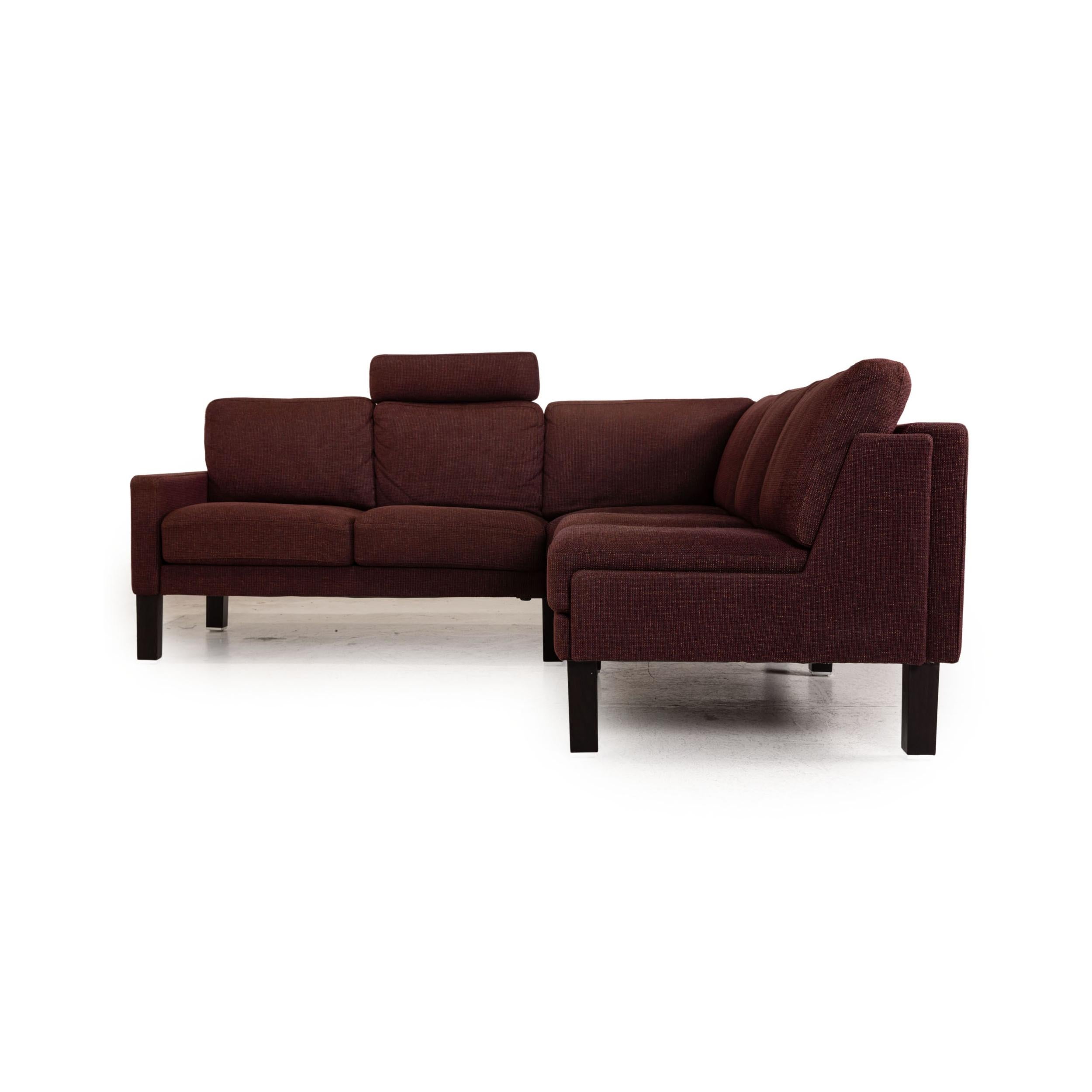Rolf Benz Ego Fabric Sofa Brown Corner Sofa Couch Incl. Stool For Sale 6