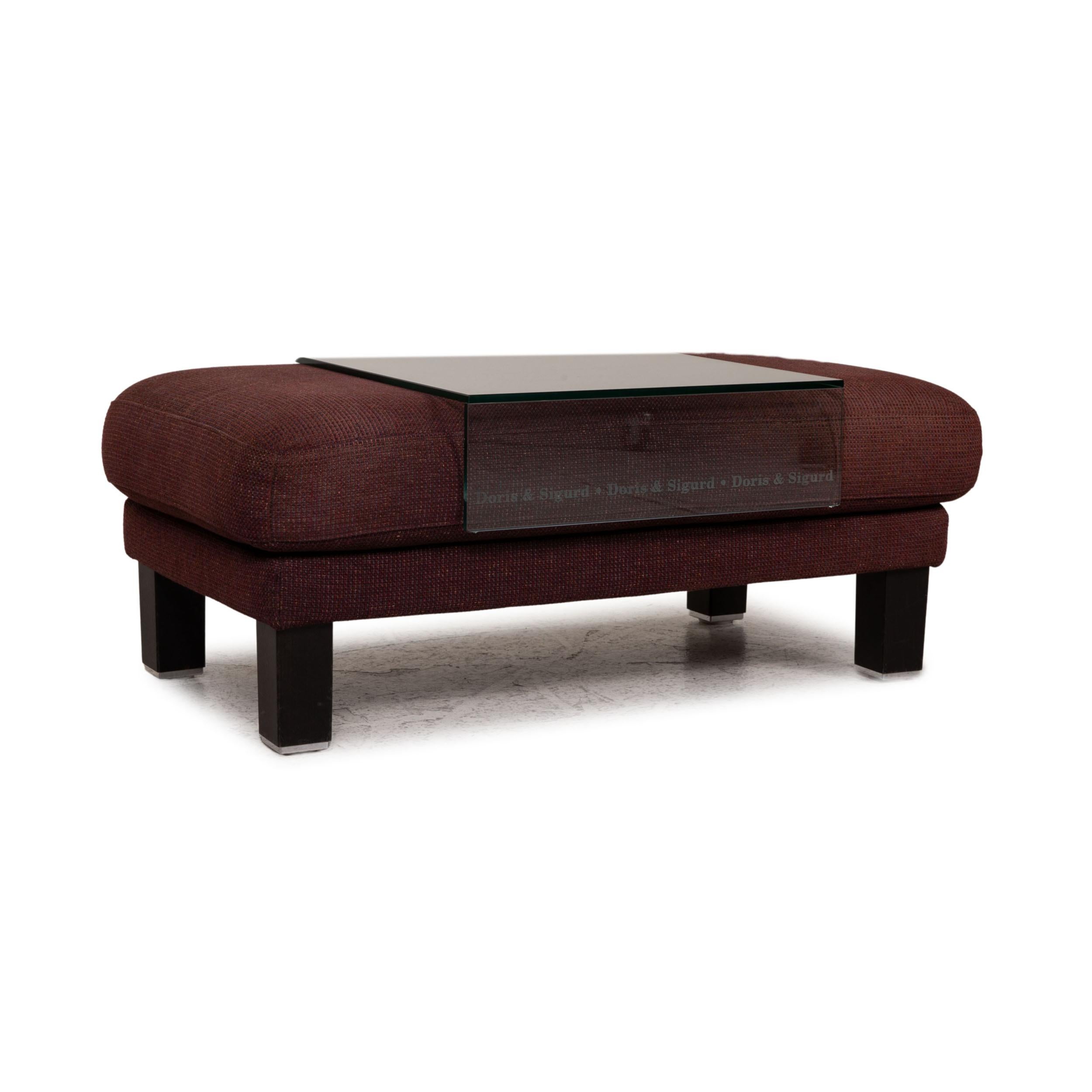 Rolf Benz Ego Fabric Sofa Brown Corner Sofa Couch Incl. Stool For Sale 7