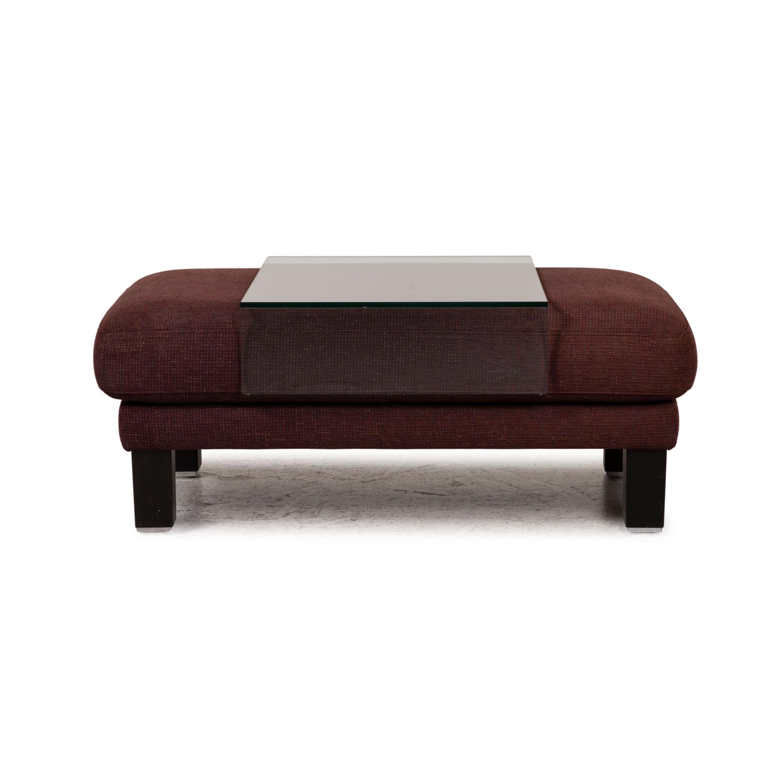 Rolf Benz Ego Fabric Sofa Brown Corner Sofa Couch Incl. Stool For Sale 8