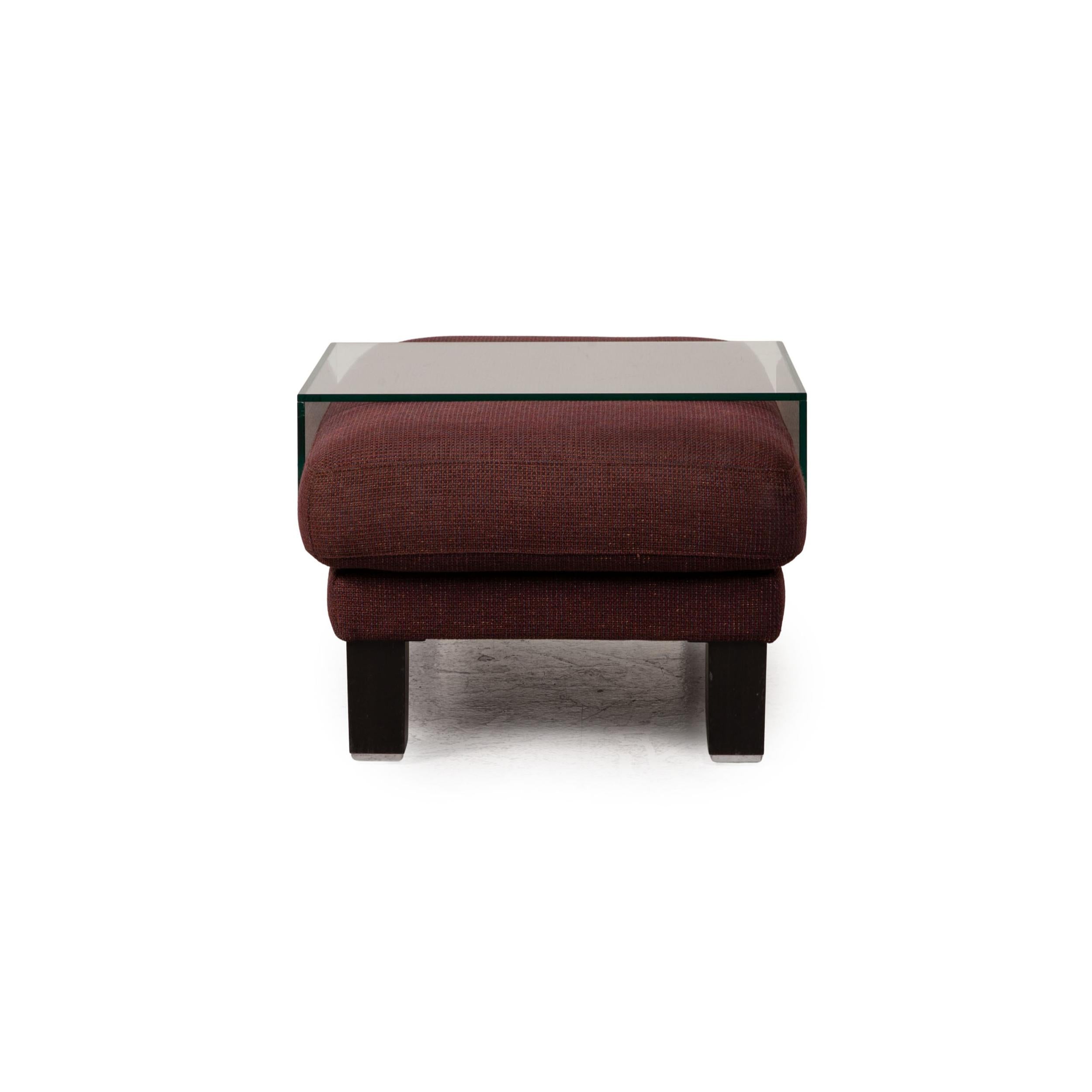 Rolf Benz Ego Fabric Sofa Brown Corner Sofa Couch Incl. Stool For Sale 9