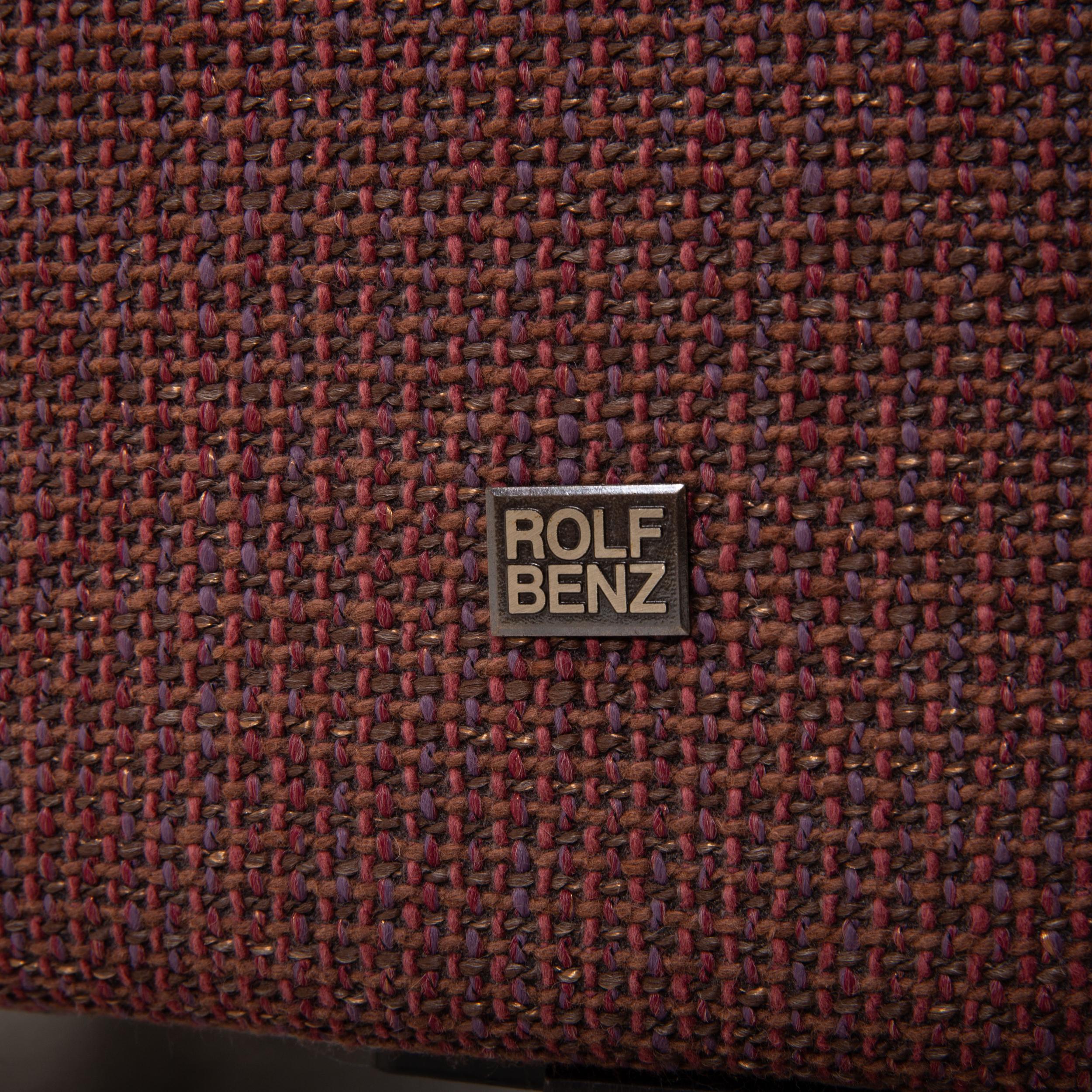 Rolf Benz Ego Fabric Sofa Brown Corner Sofa Couch Incl. Stool For Sale 2