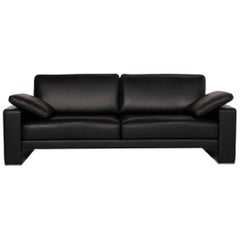 Rolf Benz Ego Leather Sofa Black Two-Seater