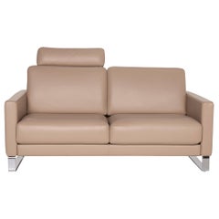 Rolf Benz Ego Leather Sofa Brown Two-Seater