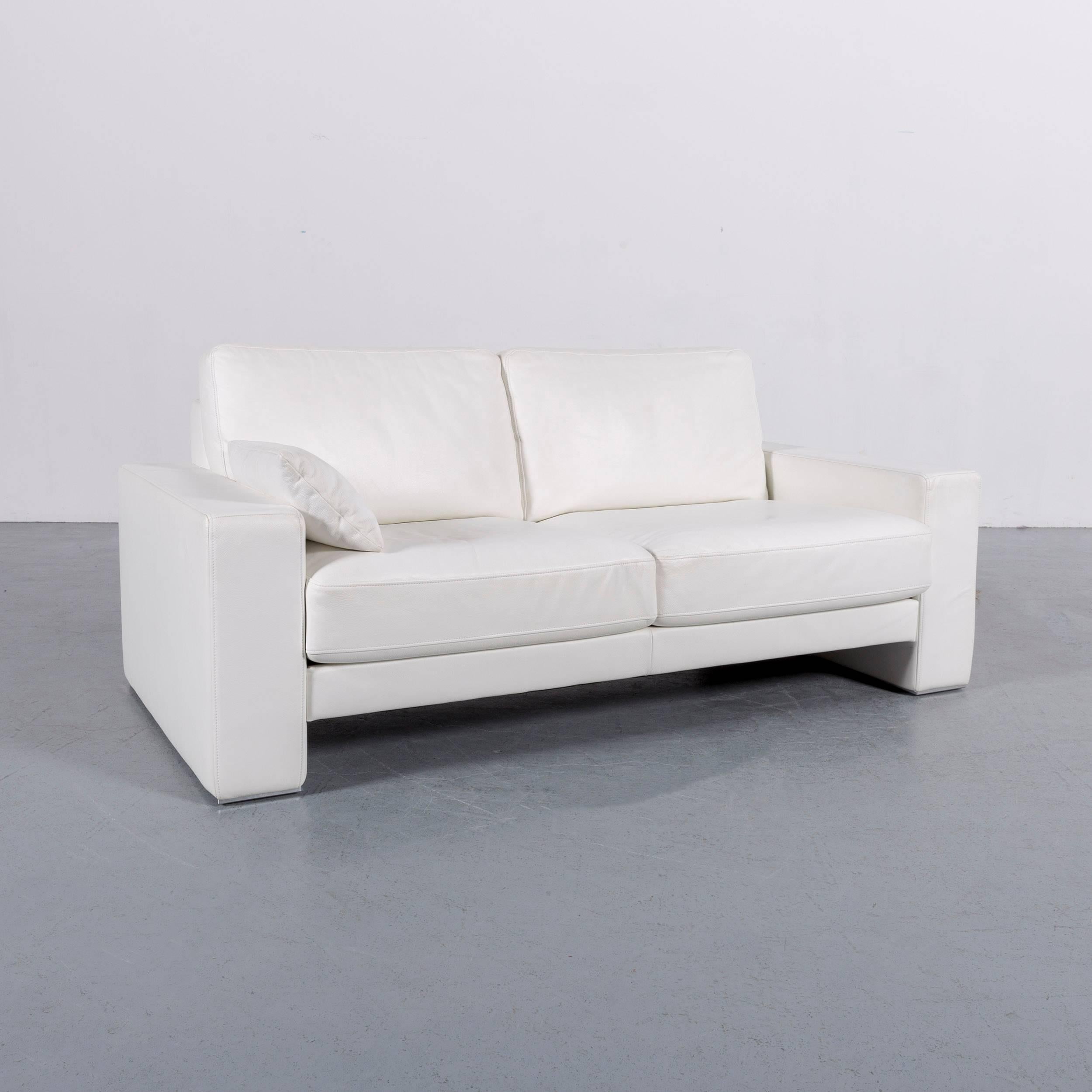 Rolf Benz Ego Leather Sofa-Set White Three- and Two-Seat 11