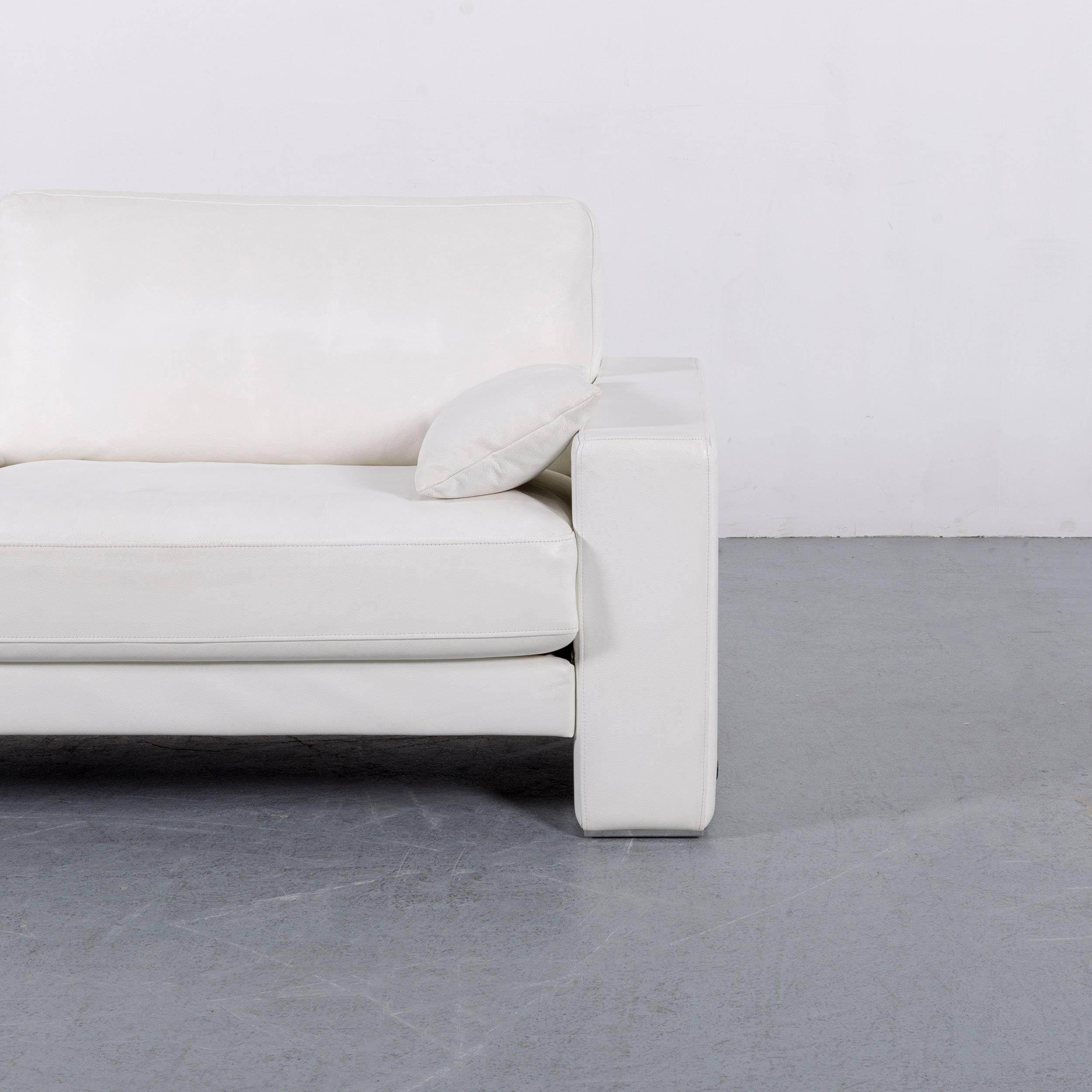 Rolf Benz Ego Leather Sofa-Set White Three- and Two-Seat In Good Condition In Cologne, DE