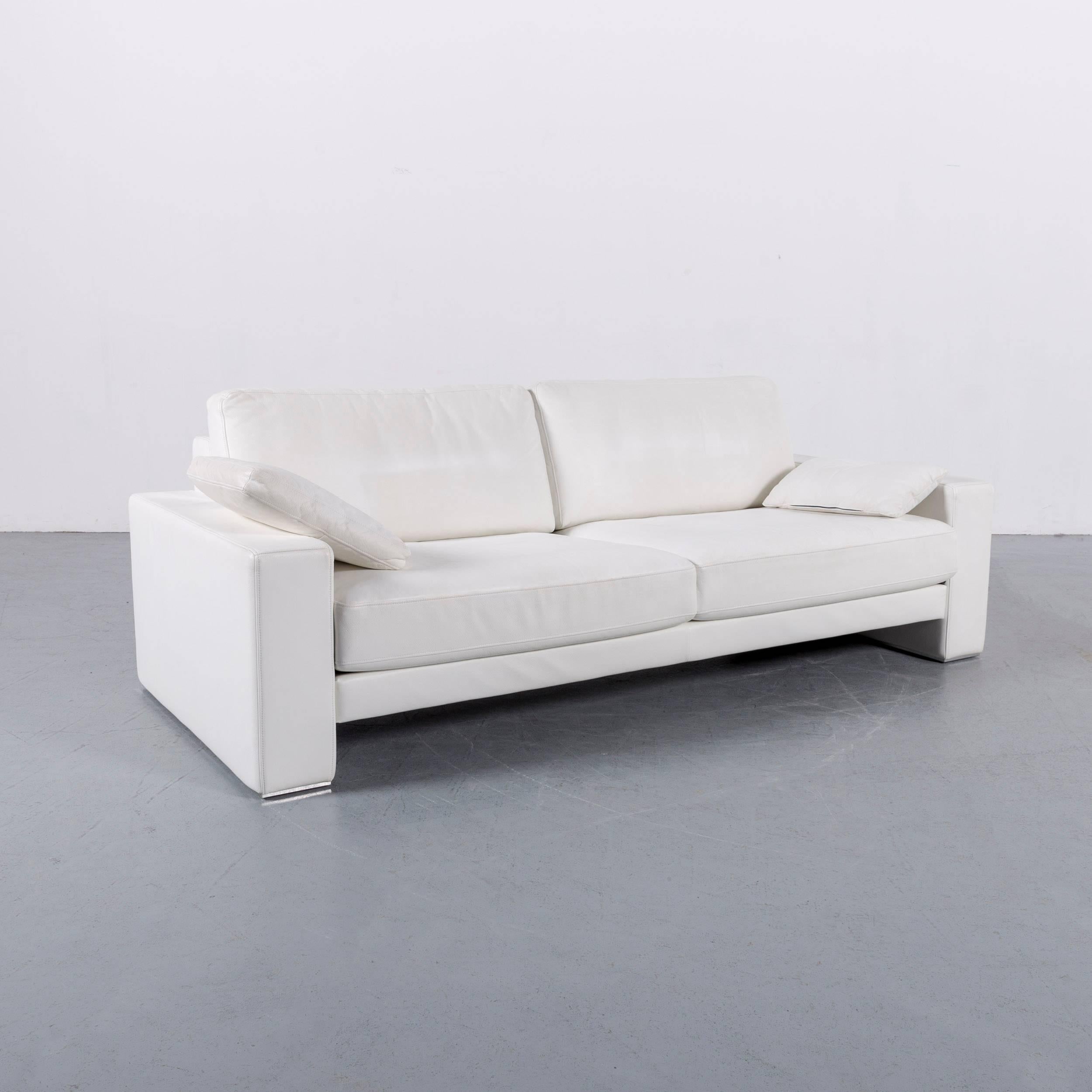 Rolf Benz Ego Leather Sofa-Set White Three- and Two-Seat 3