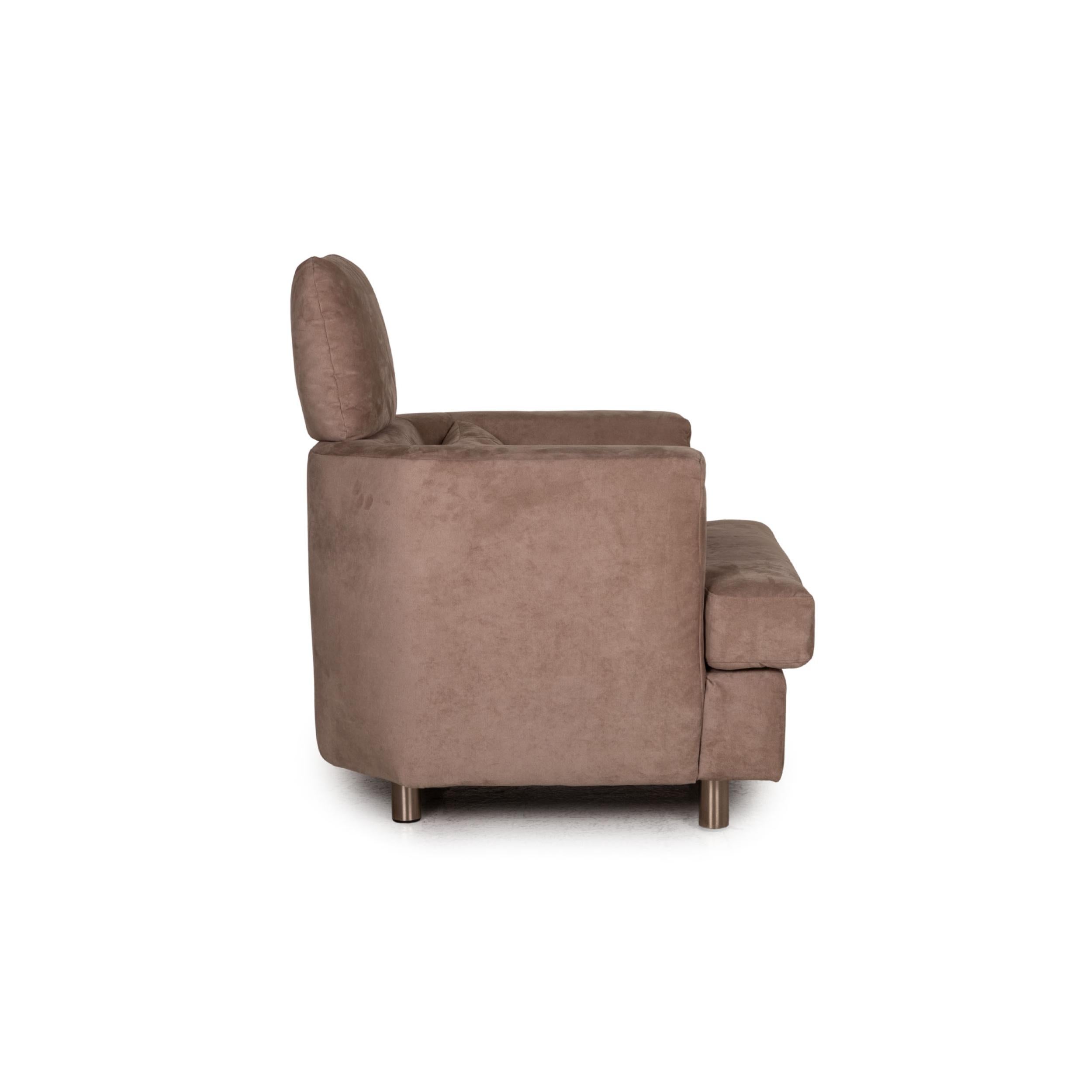 Rolf Benz Fabric Armchair Brown For Sale 1