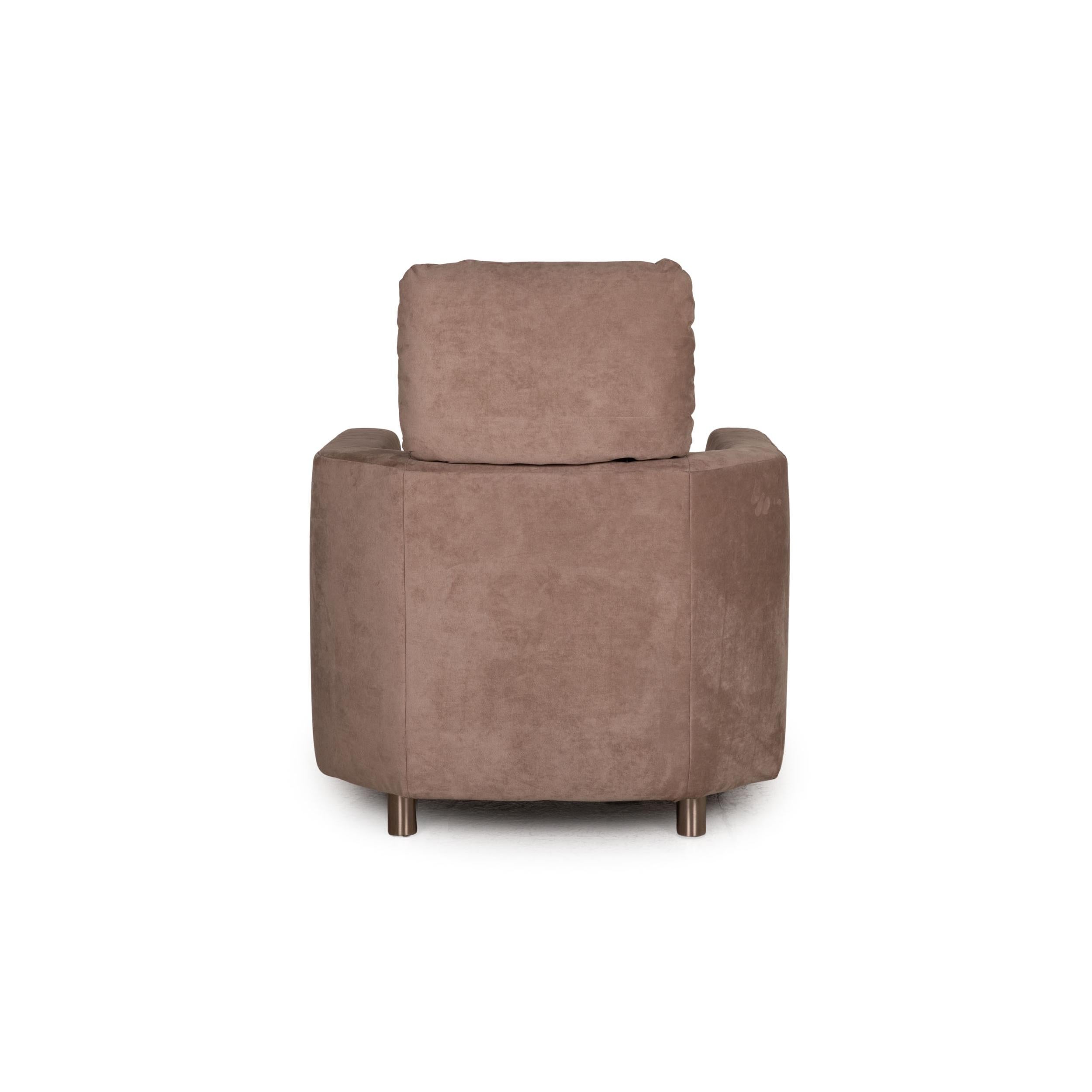 Rolf Benz Fabric Armchair Brown For Sale 2