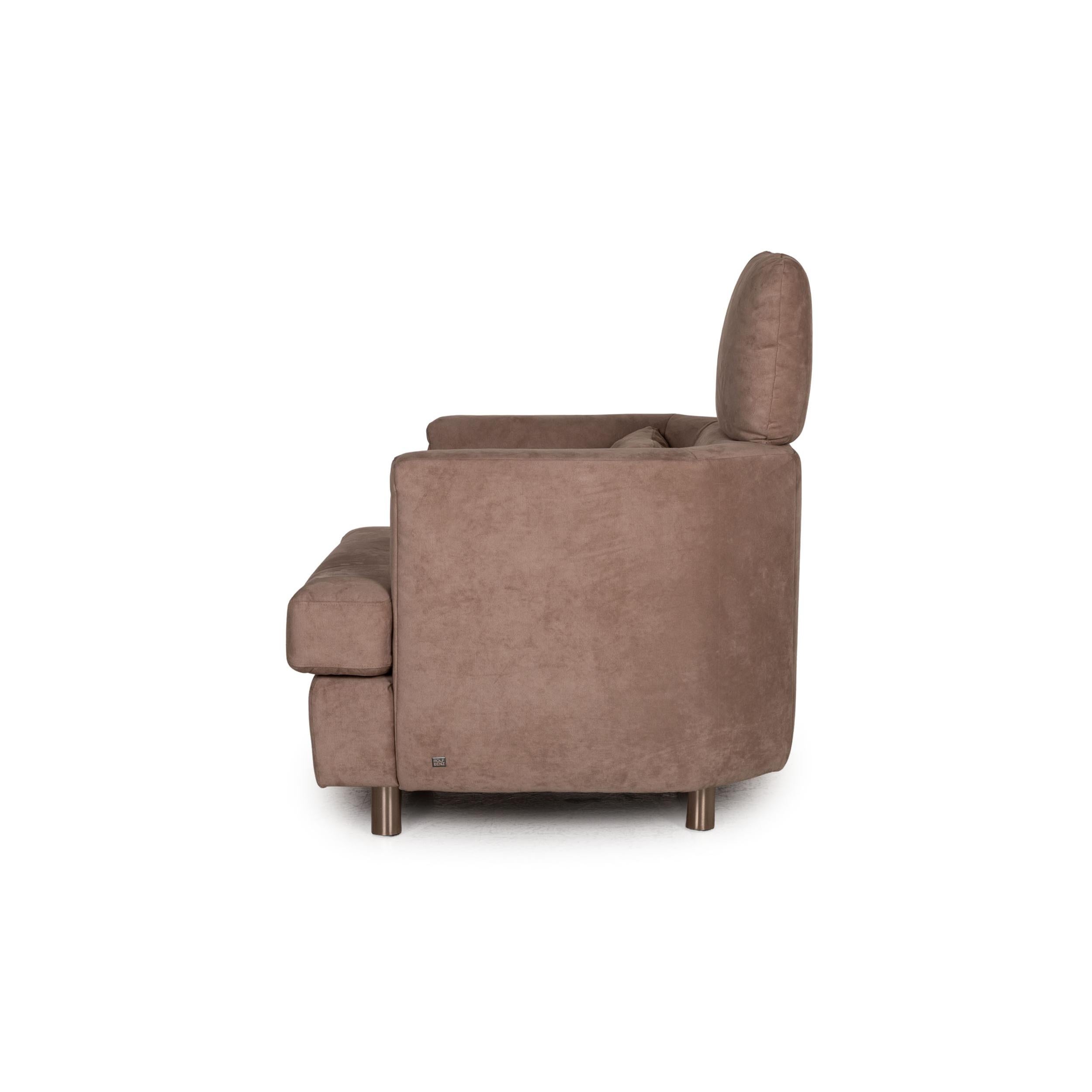 Rolf Benz Fabric Armchair Brown For Sale 3