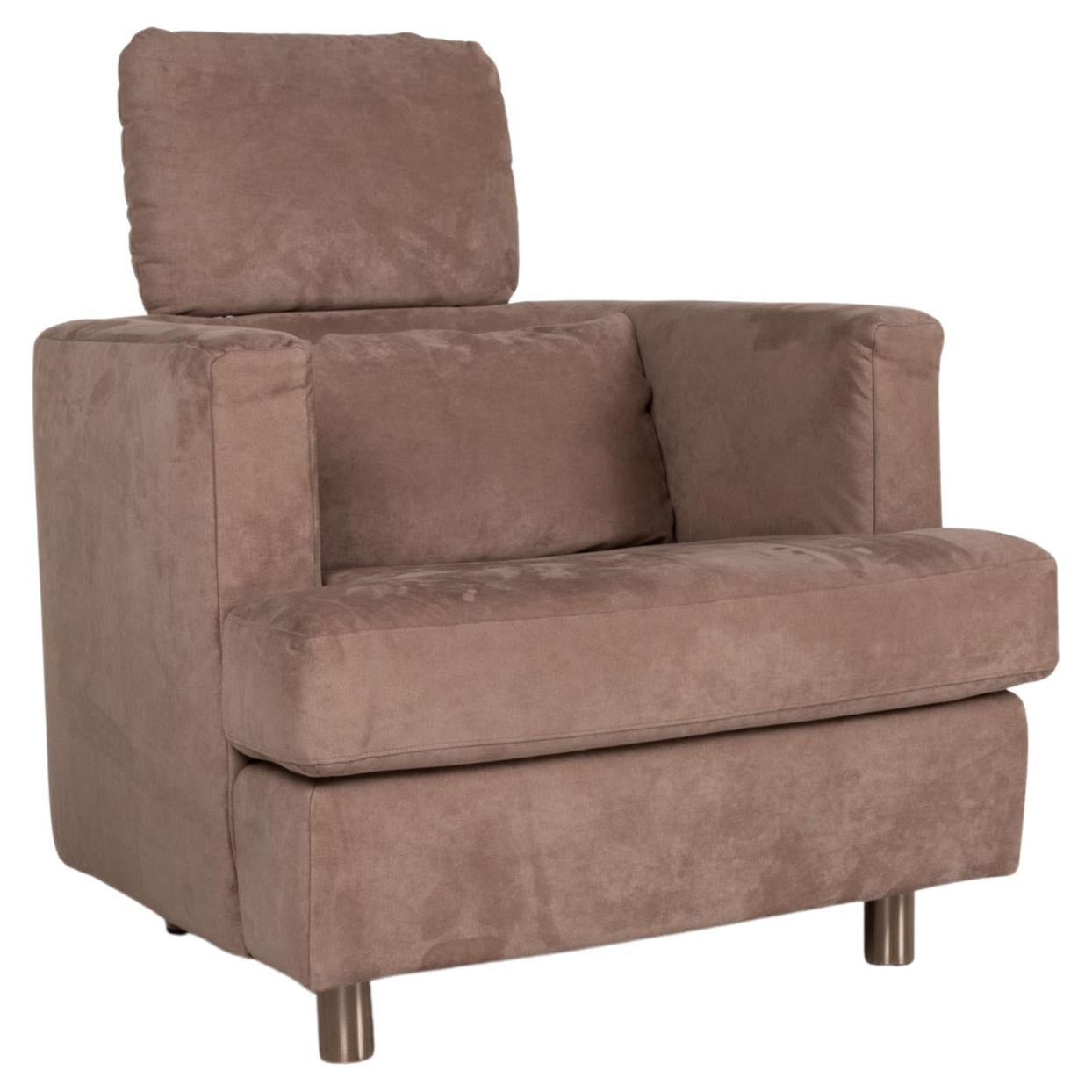 Rolf Benz Fabric Armchair Brown For Sale