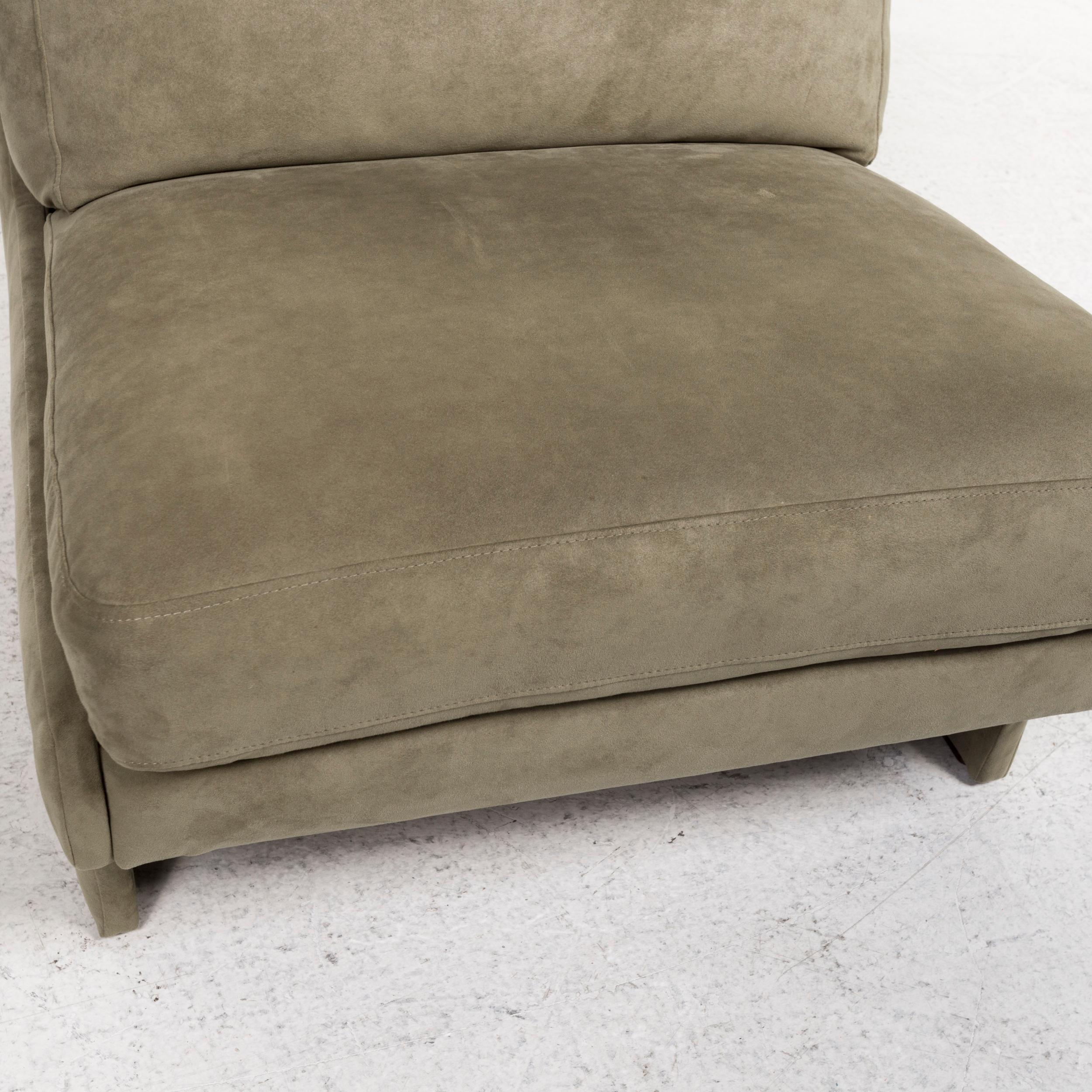 Modern Rolf Benz Fabric Armchair Green For Sale