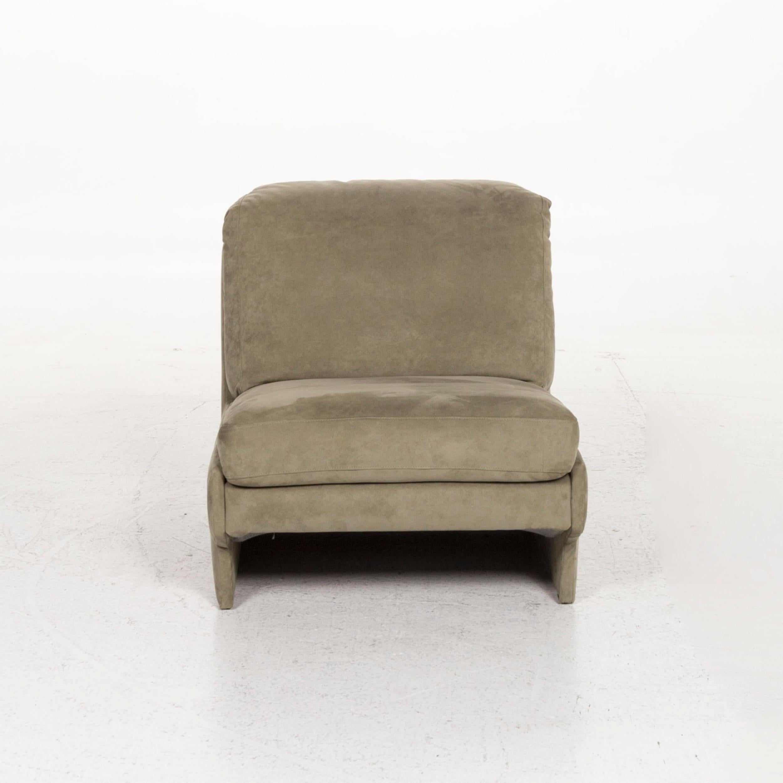 Contemporary Rolf Benz Fabric Armchair Green For Sale